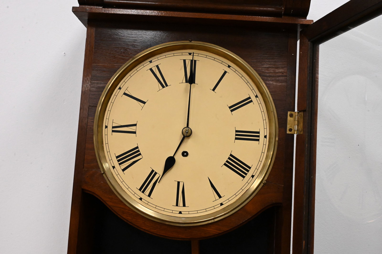 Victorian Walnut Regulator Wall Clock - 2