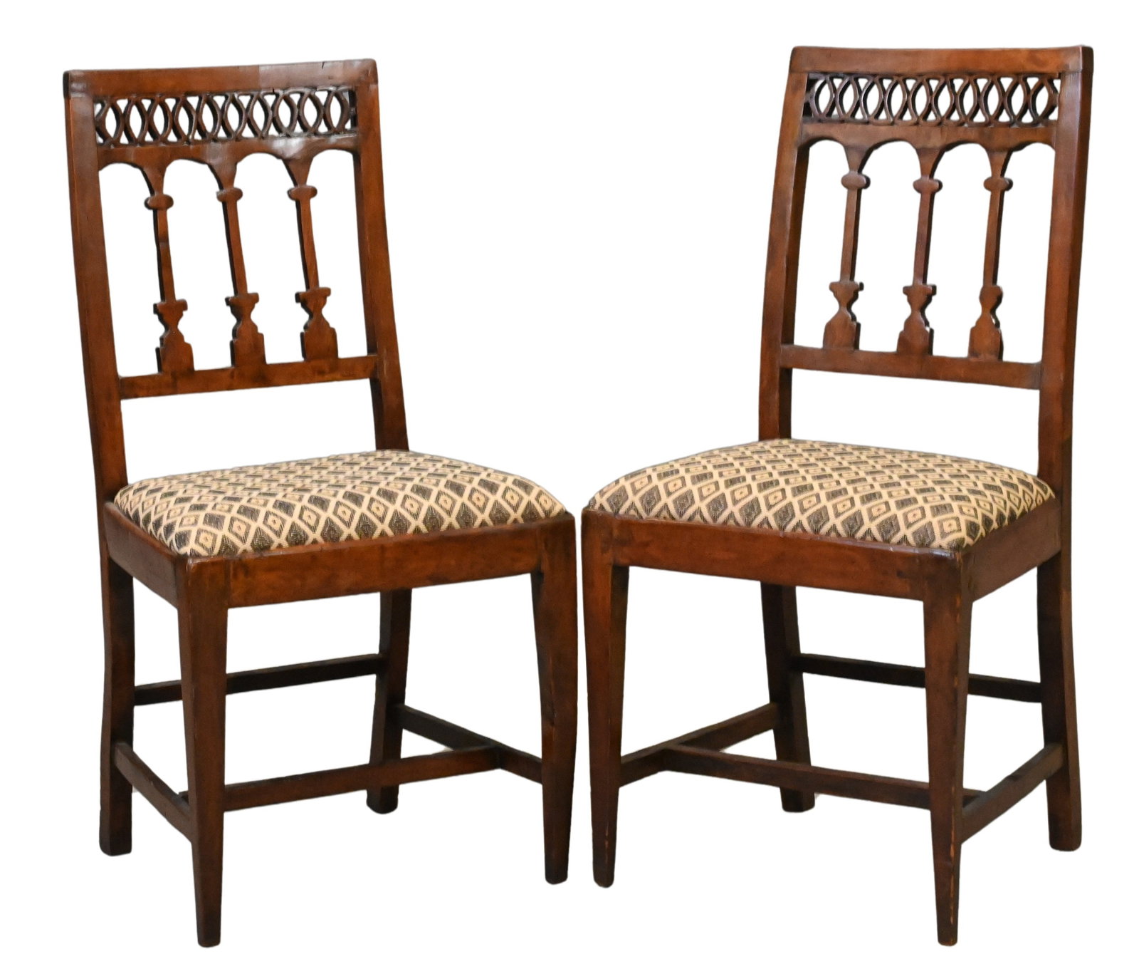 Pair of Continental Fruitwood Side Chairs (1 of 5)