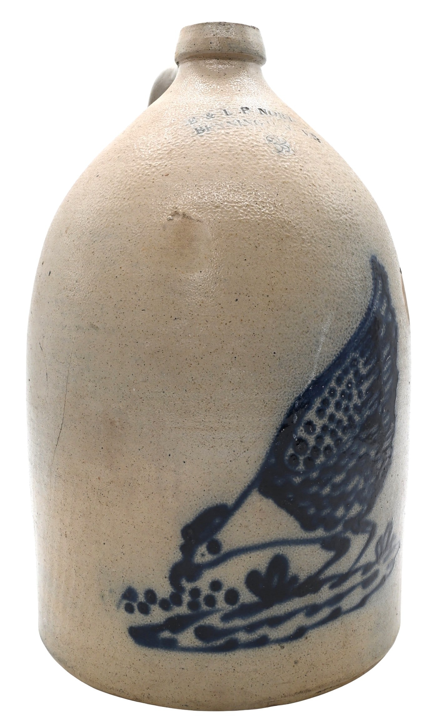 E. & L.P. Norton Stoneware Jug, Bennington, Vermont (1 of 7)