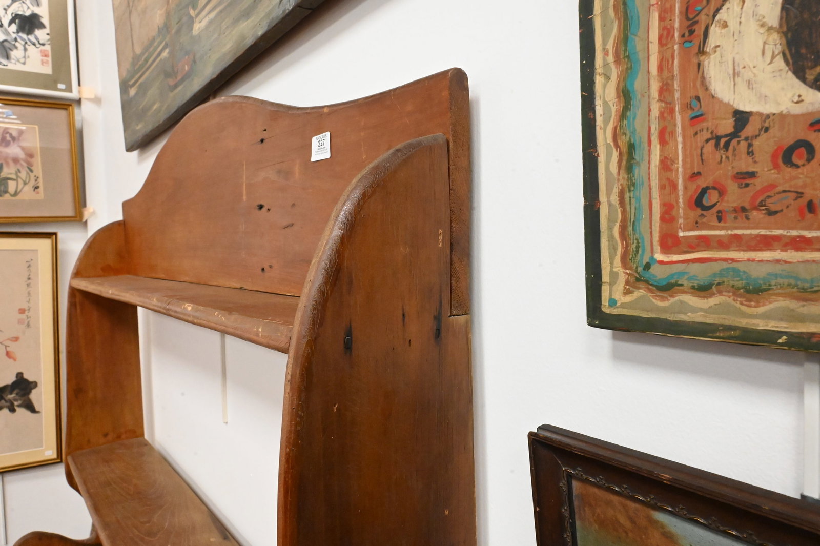 Primitive American Bootjack-End Shelf - 4