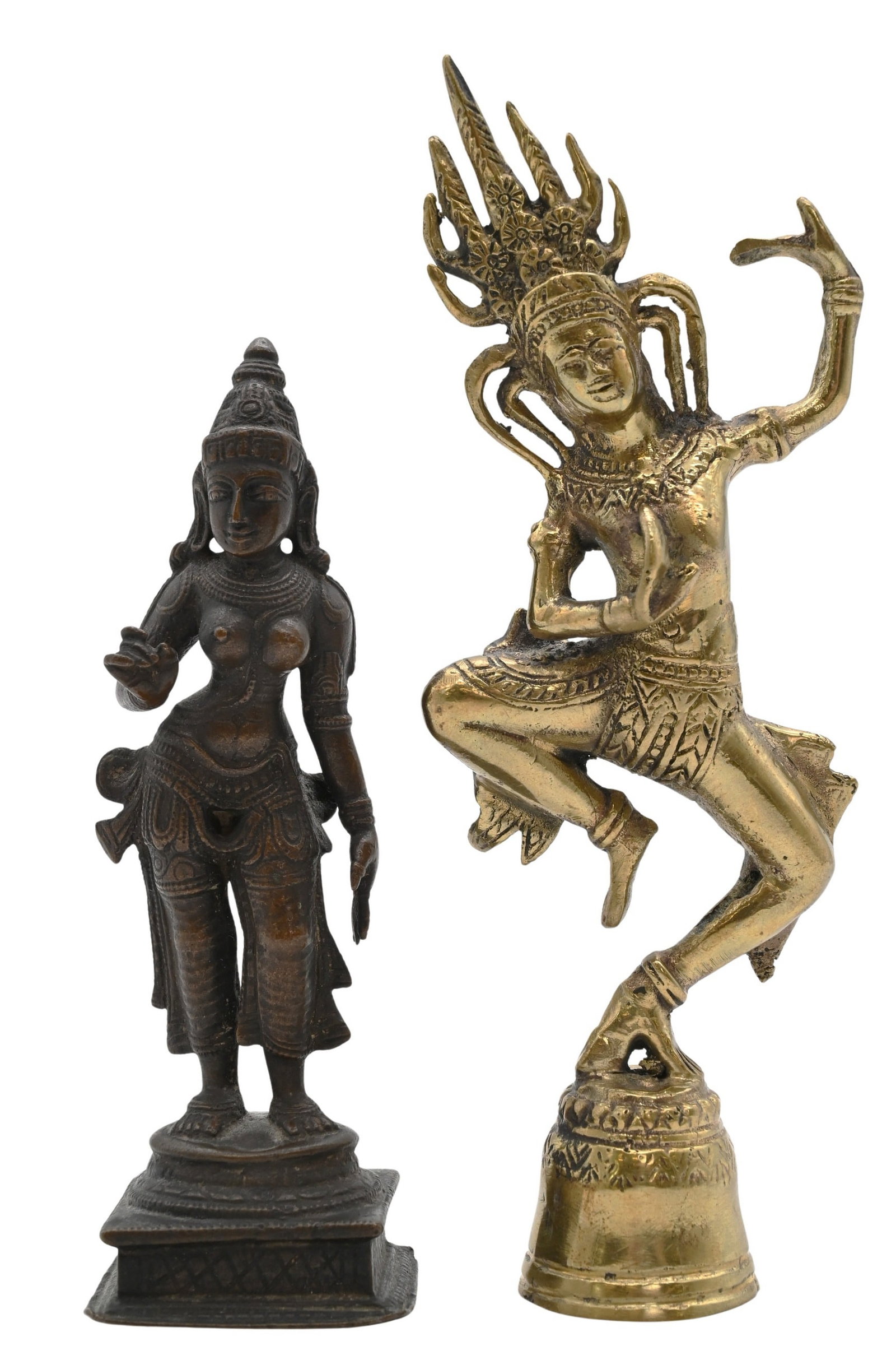 Bronze Figure of Uma along with Brass Thai Apsara Dancer (1 of 5)