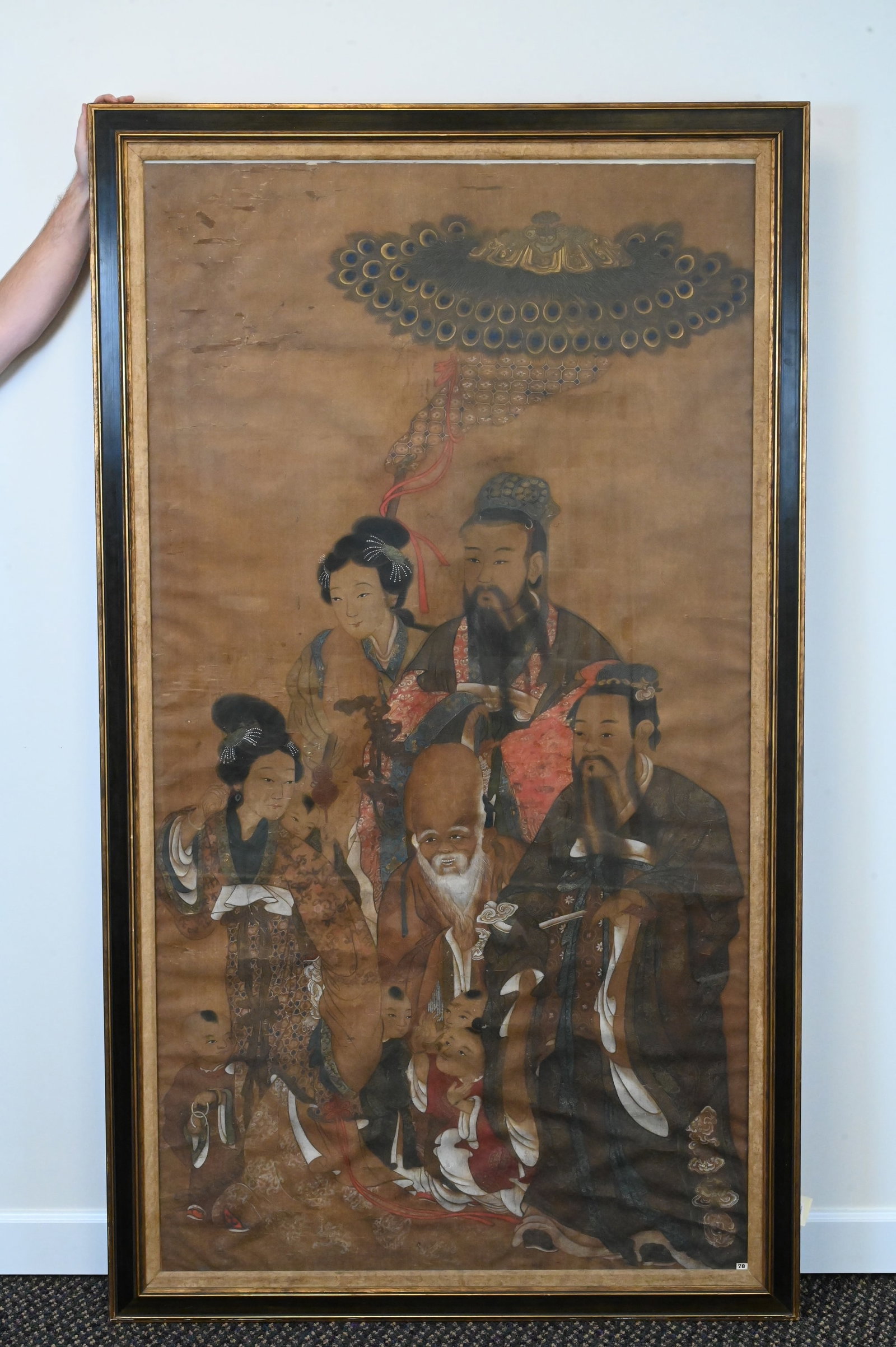 Large Chinese Figural Group Scroll - 2