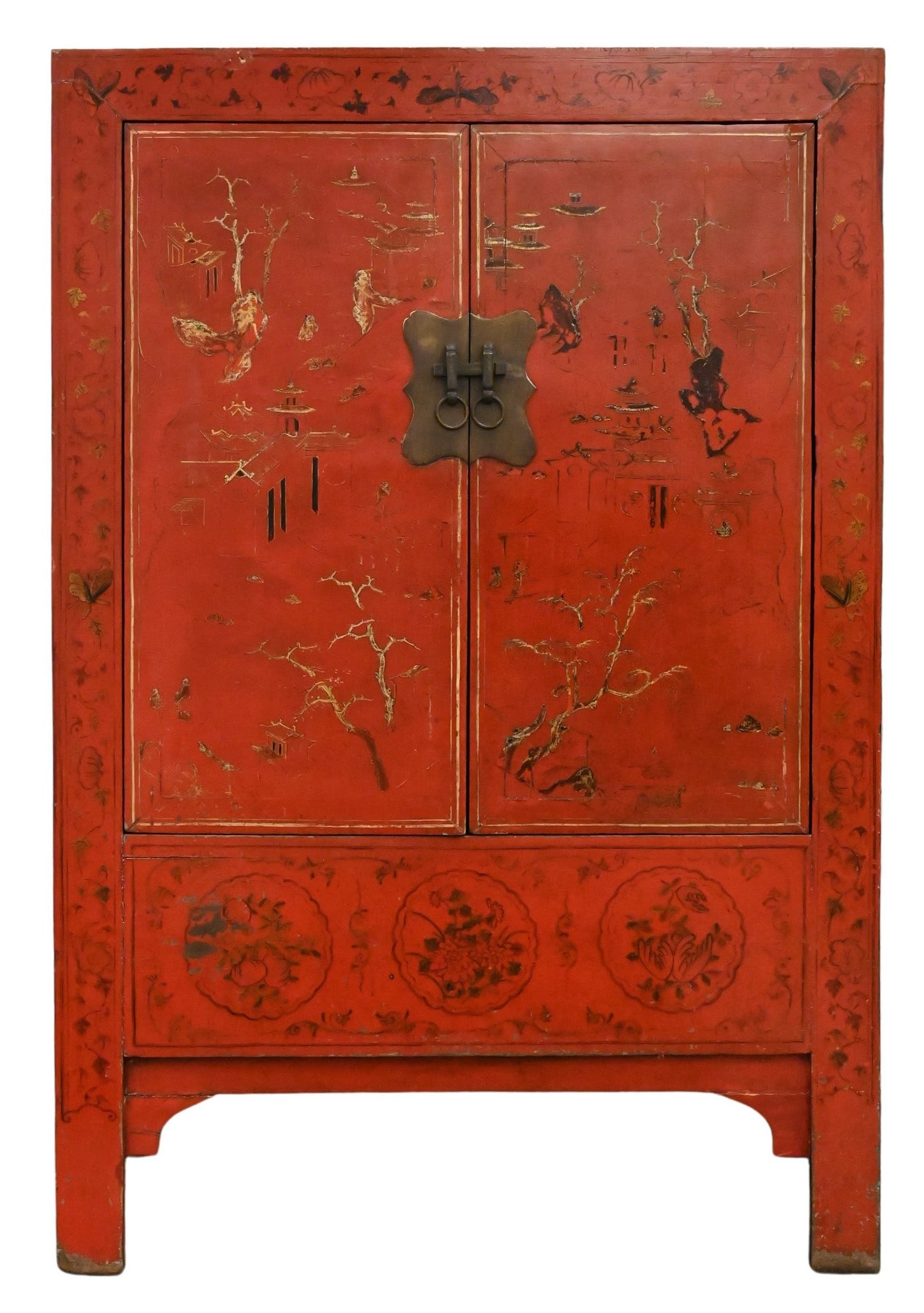 Chinese Lacquered Two Door Cabinet (1 of 5)