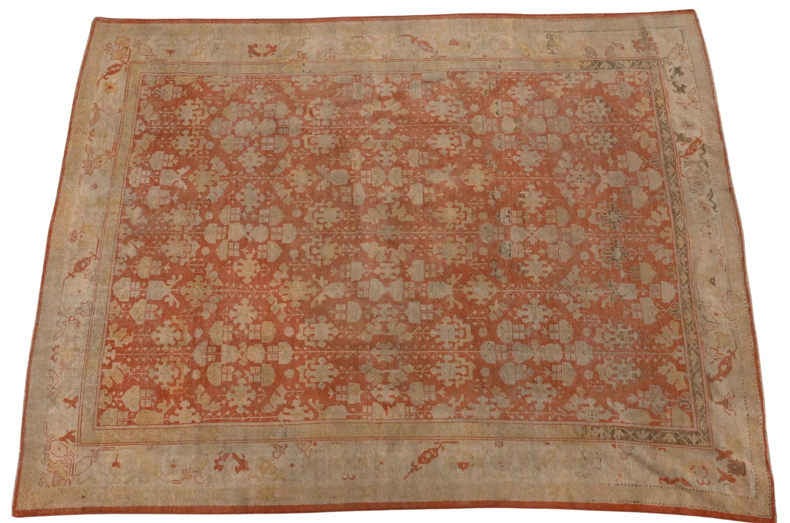 Oushak Room Size Carpet: Oushak Room Size Carpet 9' 6" x 12' 8"