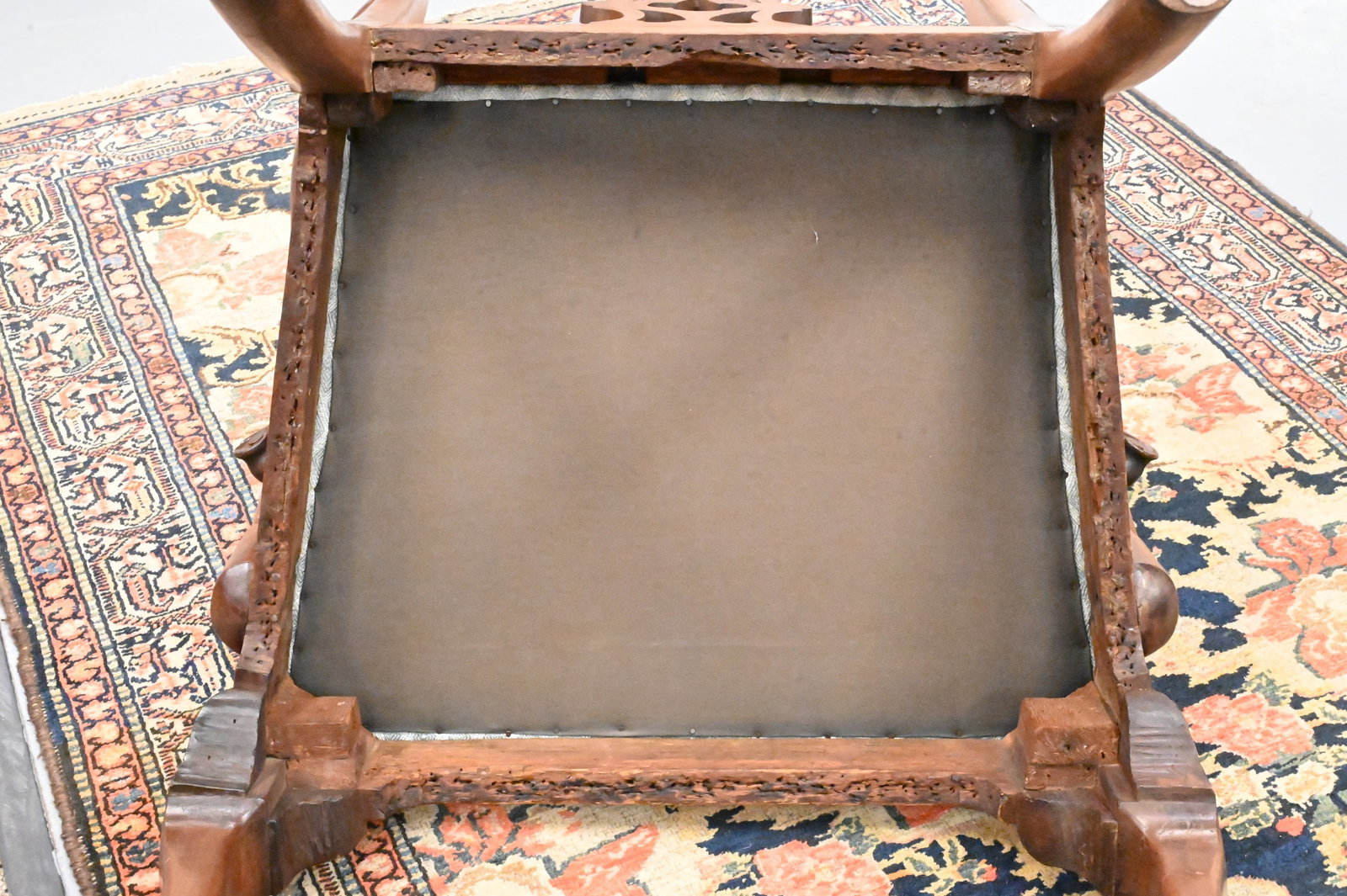 Chippendale Walnut Open Armchair - 6