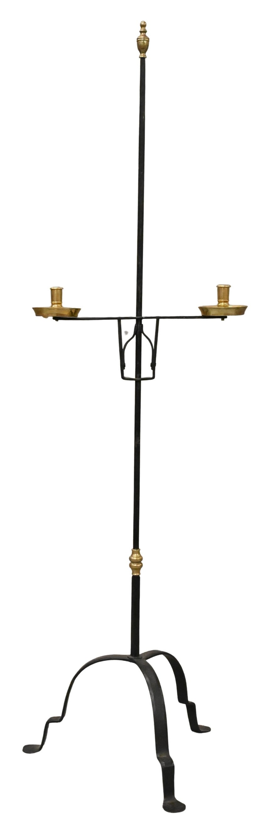 Iron and Brass Floor Candle Holder (1 of 5)