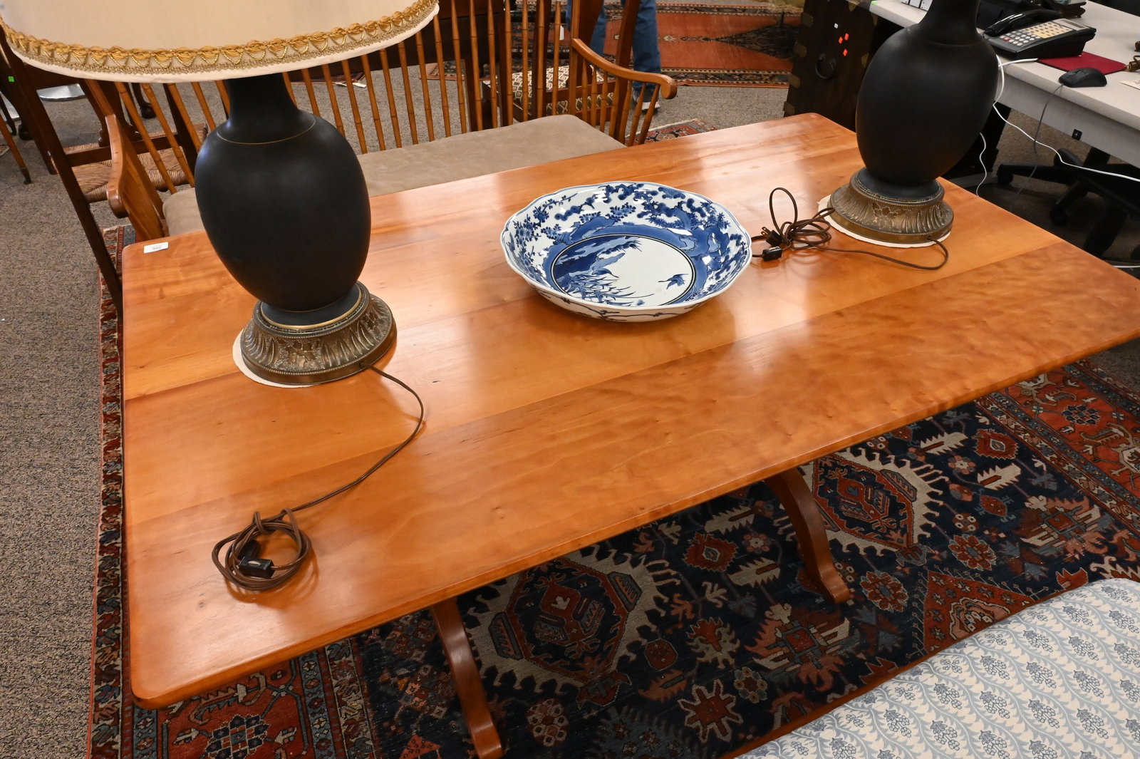 Custom Made Shaker Style Adriance Cherry Dining Table - 3