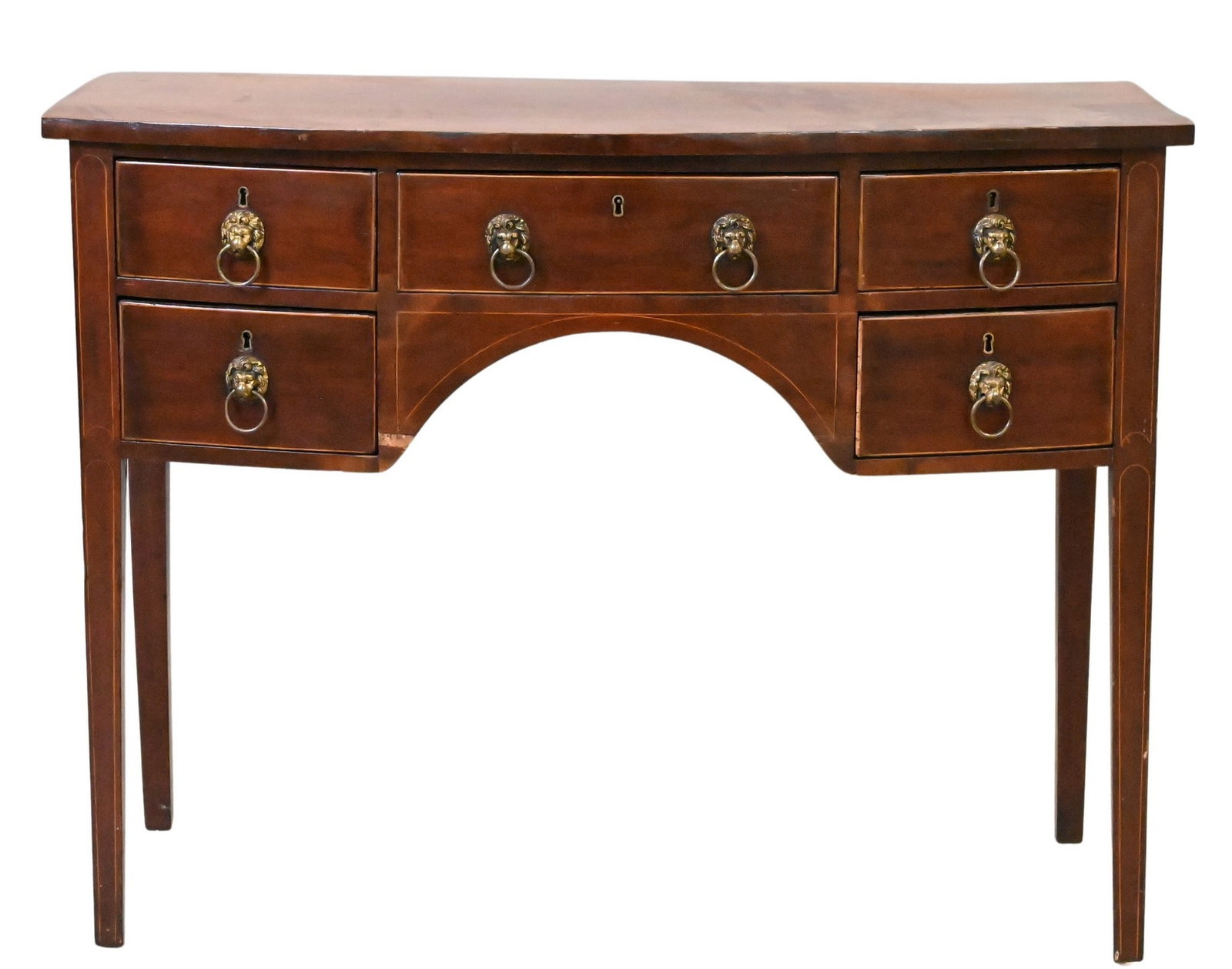 George IV Brass-Mounted and Satinwood-Inlaid Mahogany Small Sideboard (1 of 5)