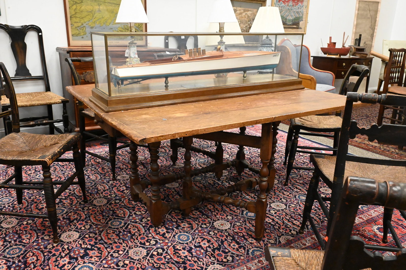 American Walnut Drop-Leaf Gate-Leg Table - 2