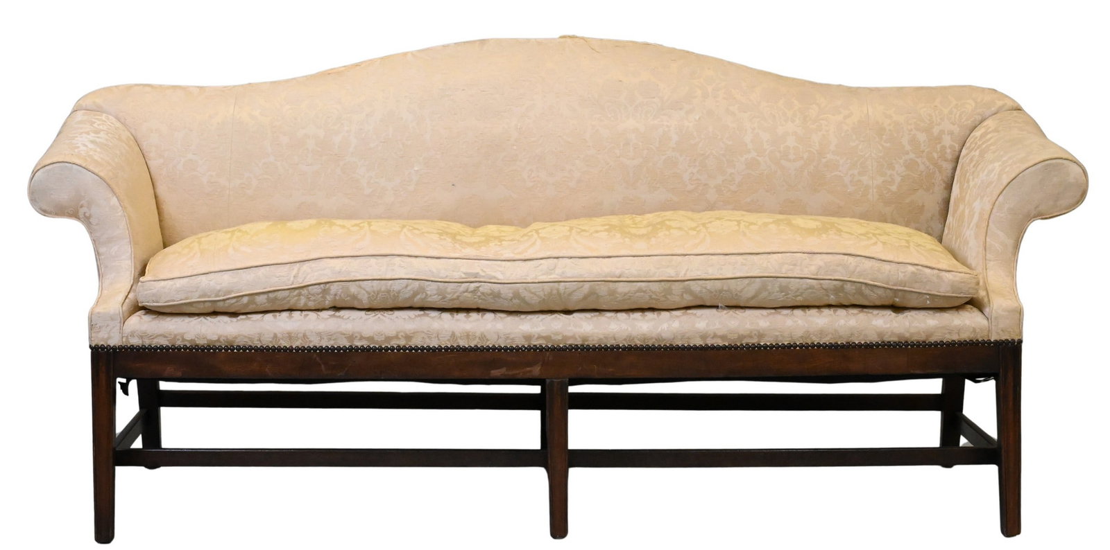 George III Mahogany Camelback Sofa (1 of 5)