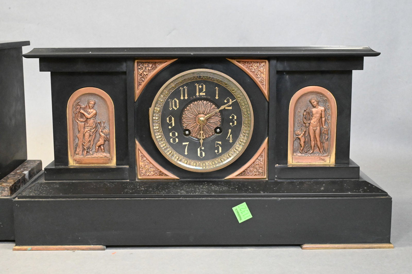 Two Slate Mantel Clocks - 3
