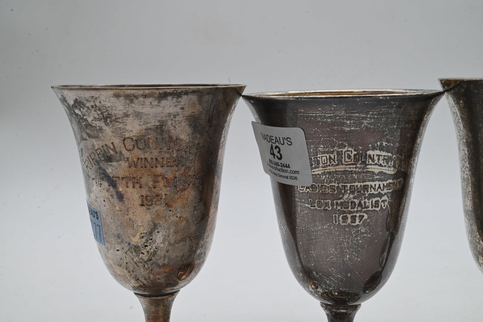 Five American Sterling silver Chalice Cups - 2