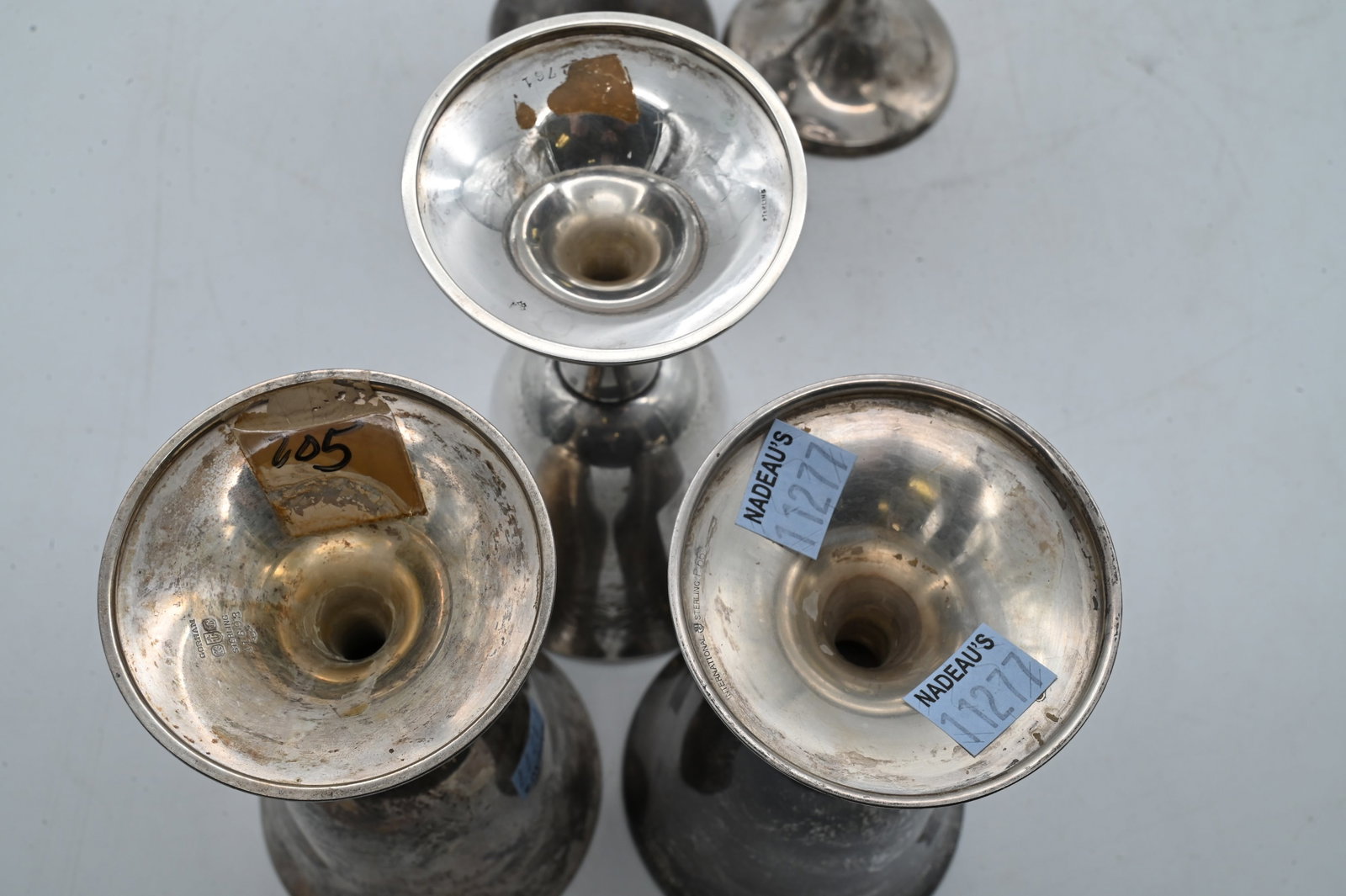 Five American Sterling silver Chalice Cups - 5