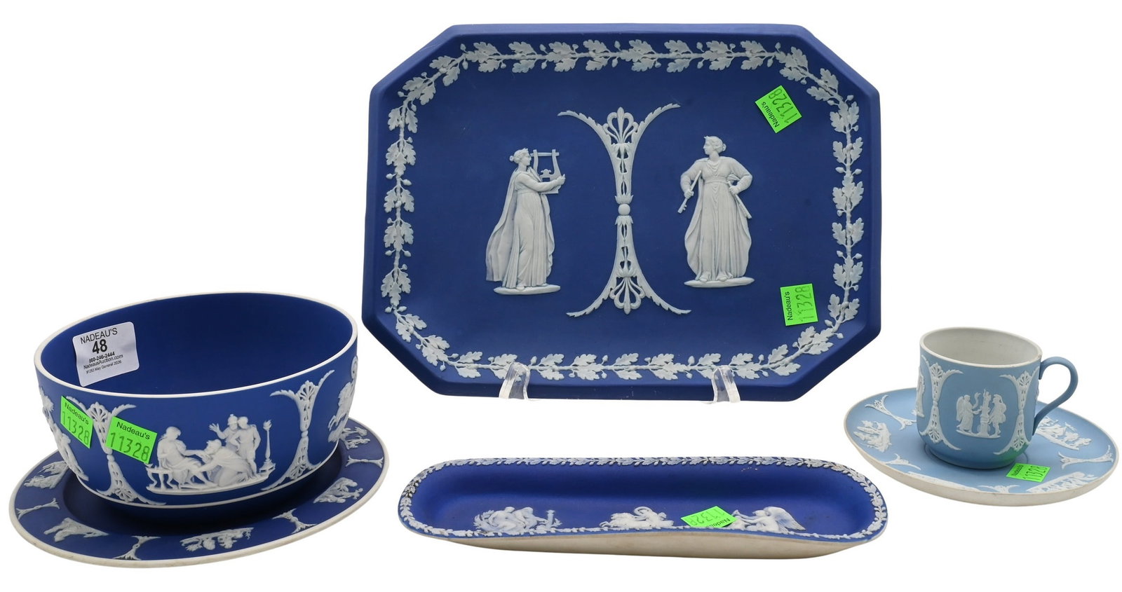 14 Piece Blue Wedgwood Jasperware Group (1 of 9)