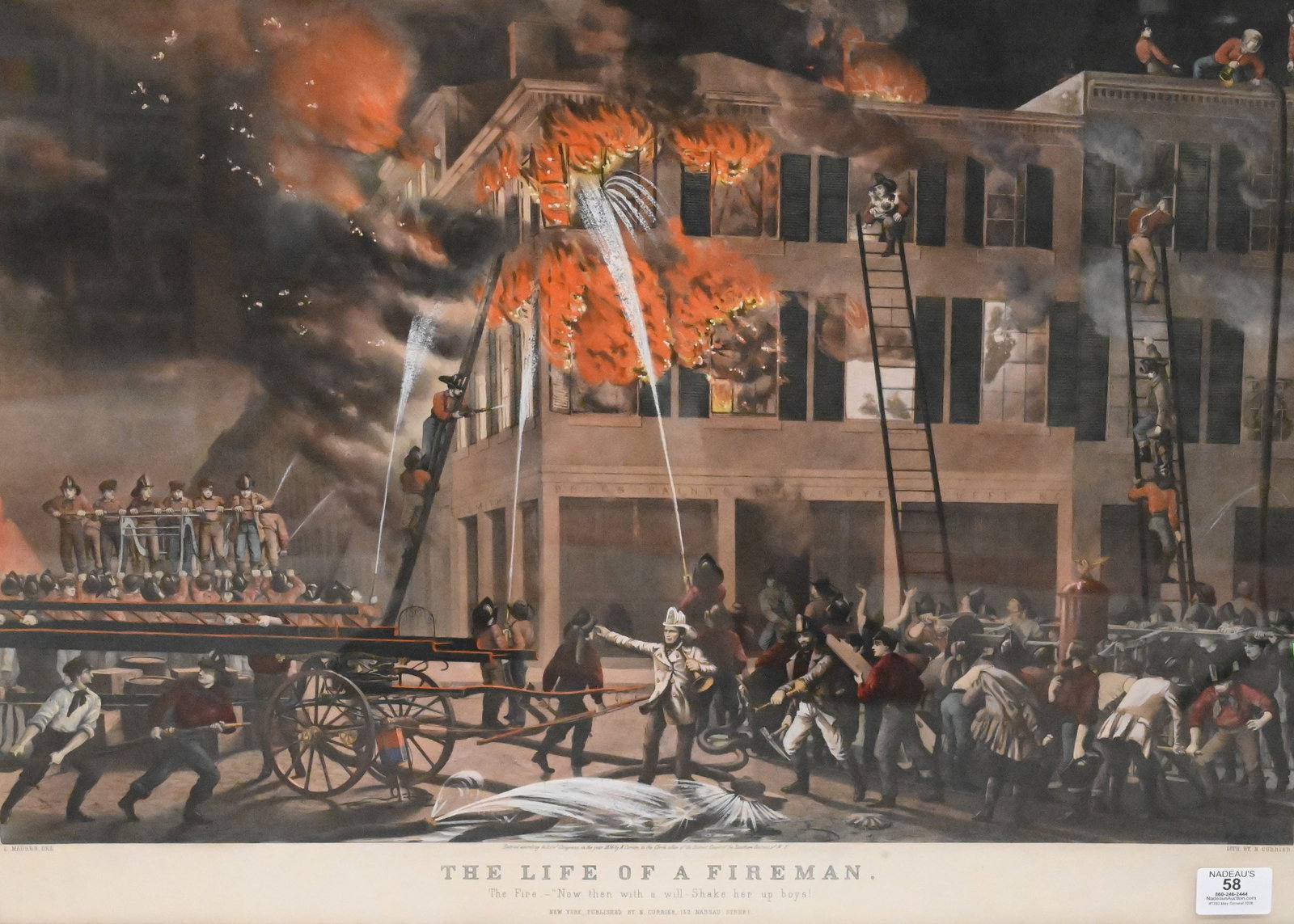 Currier & Ives "The Life of a Fireman" (1 of 7)