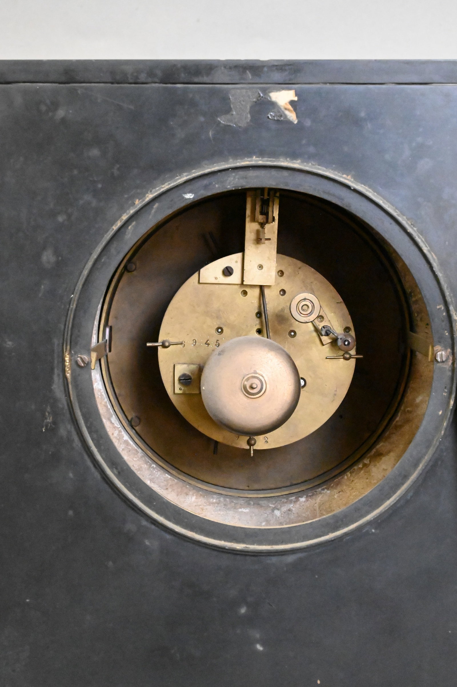 Two Black Slate Mantle Clocks - 4