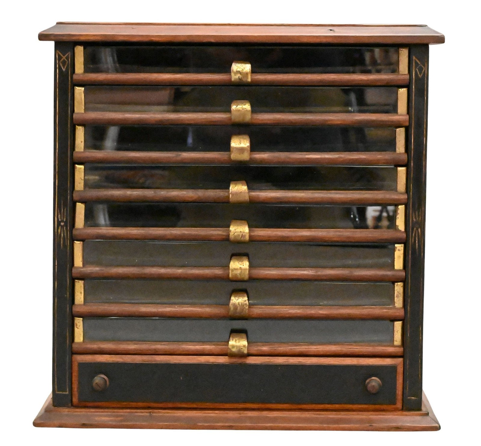 Victorian Oak Spool Cabinet (1 of 6)