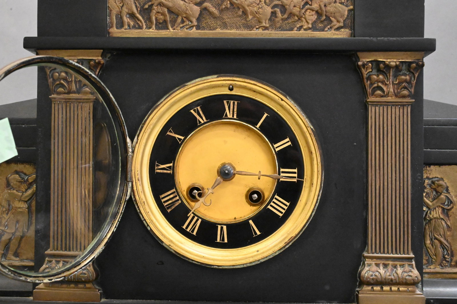 Black Slate Mantle Clock - 2