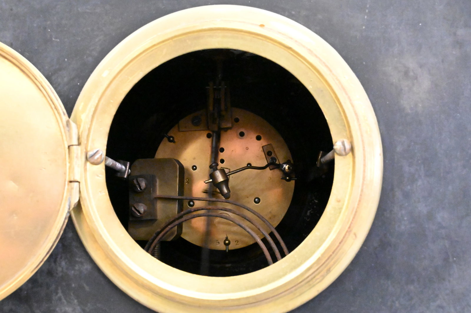 Black Slate Mantle Clock - 4