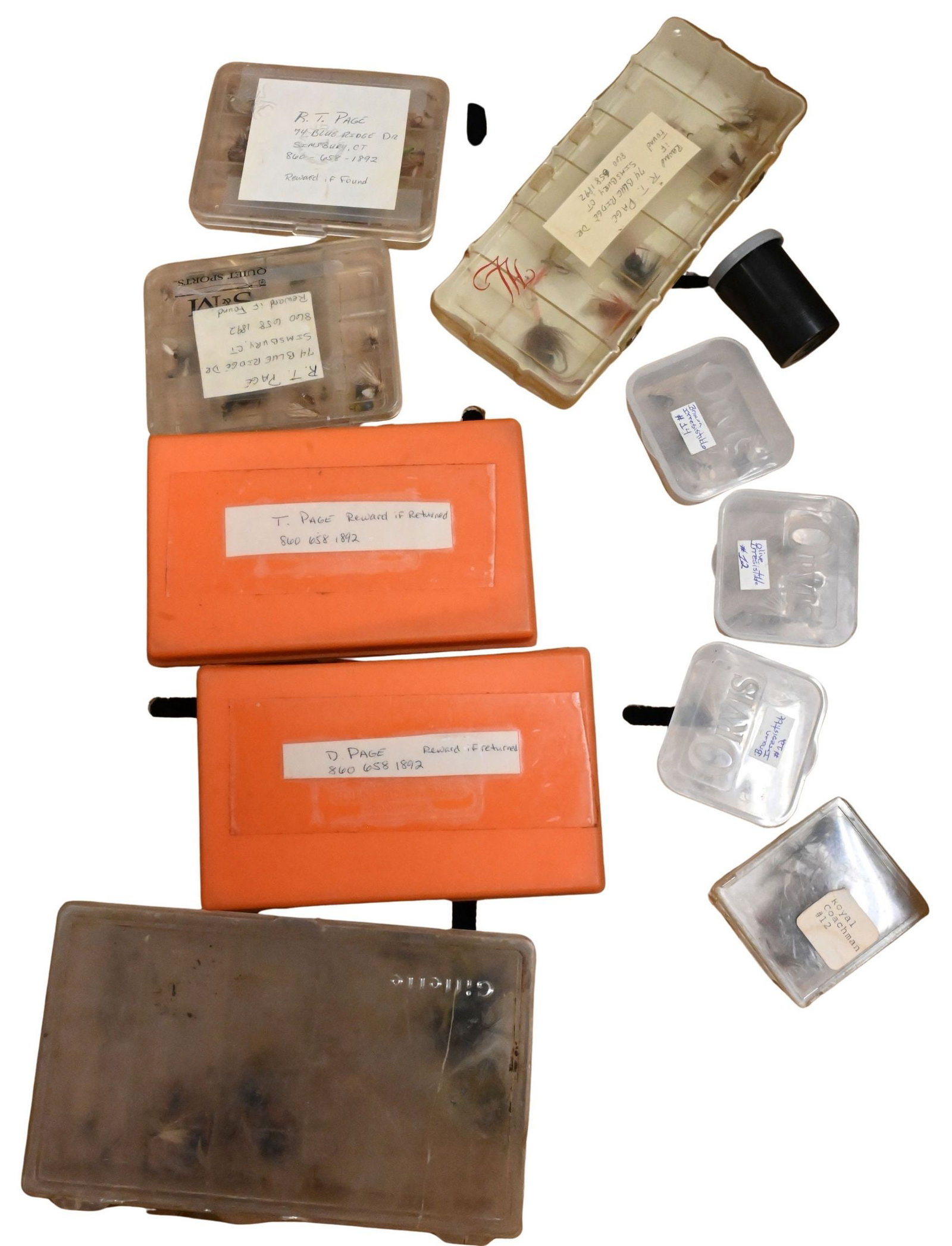 10 Container Boxes of Dry Flies: 10 Container Boxes of Dry Flies