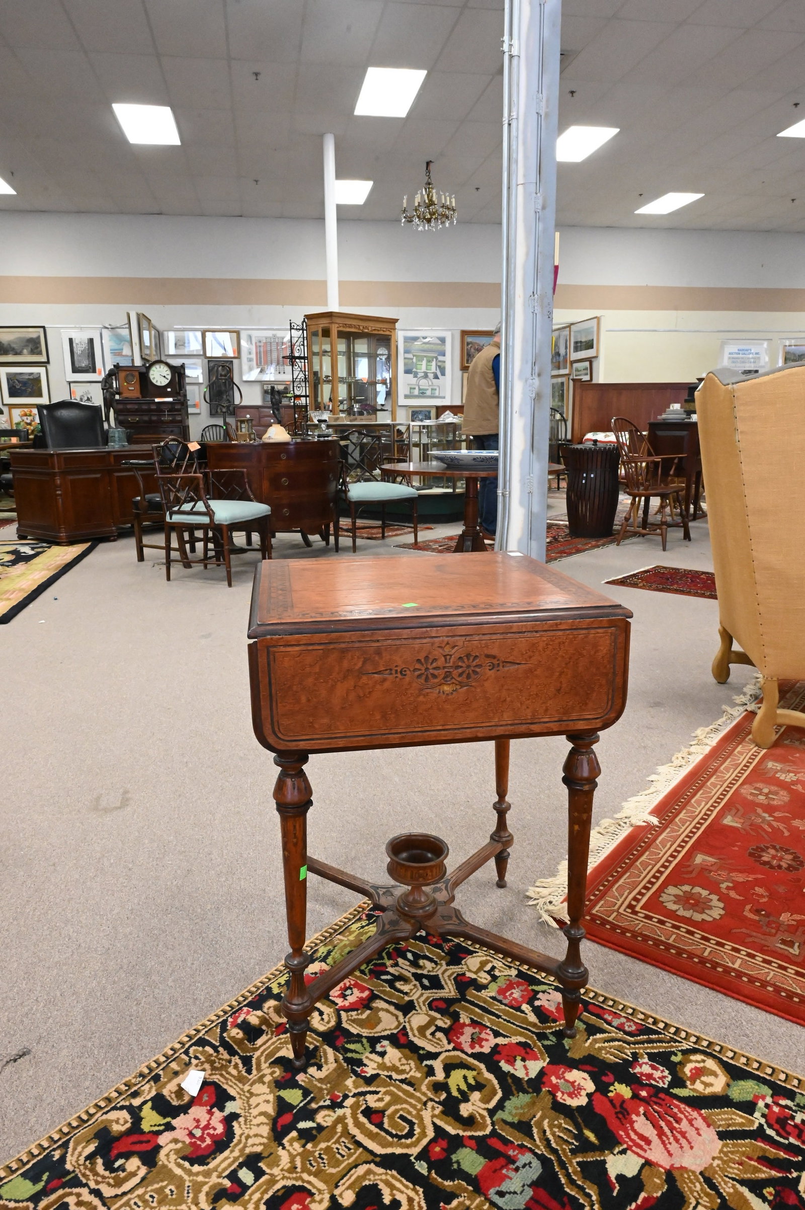 Drop Leaf Birds-Eye Maple Stand - 4