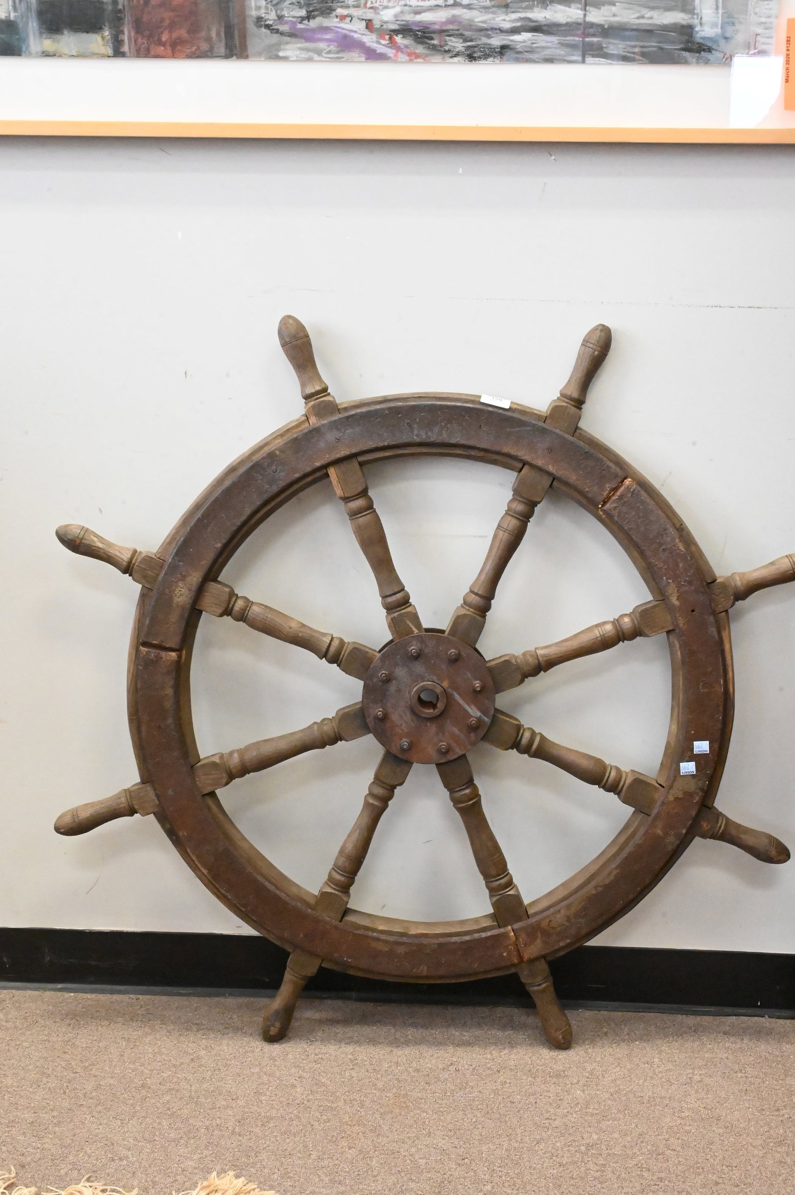 Two Wood Ship Wheels - 2