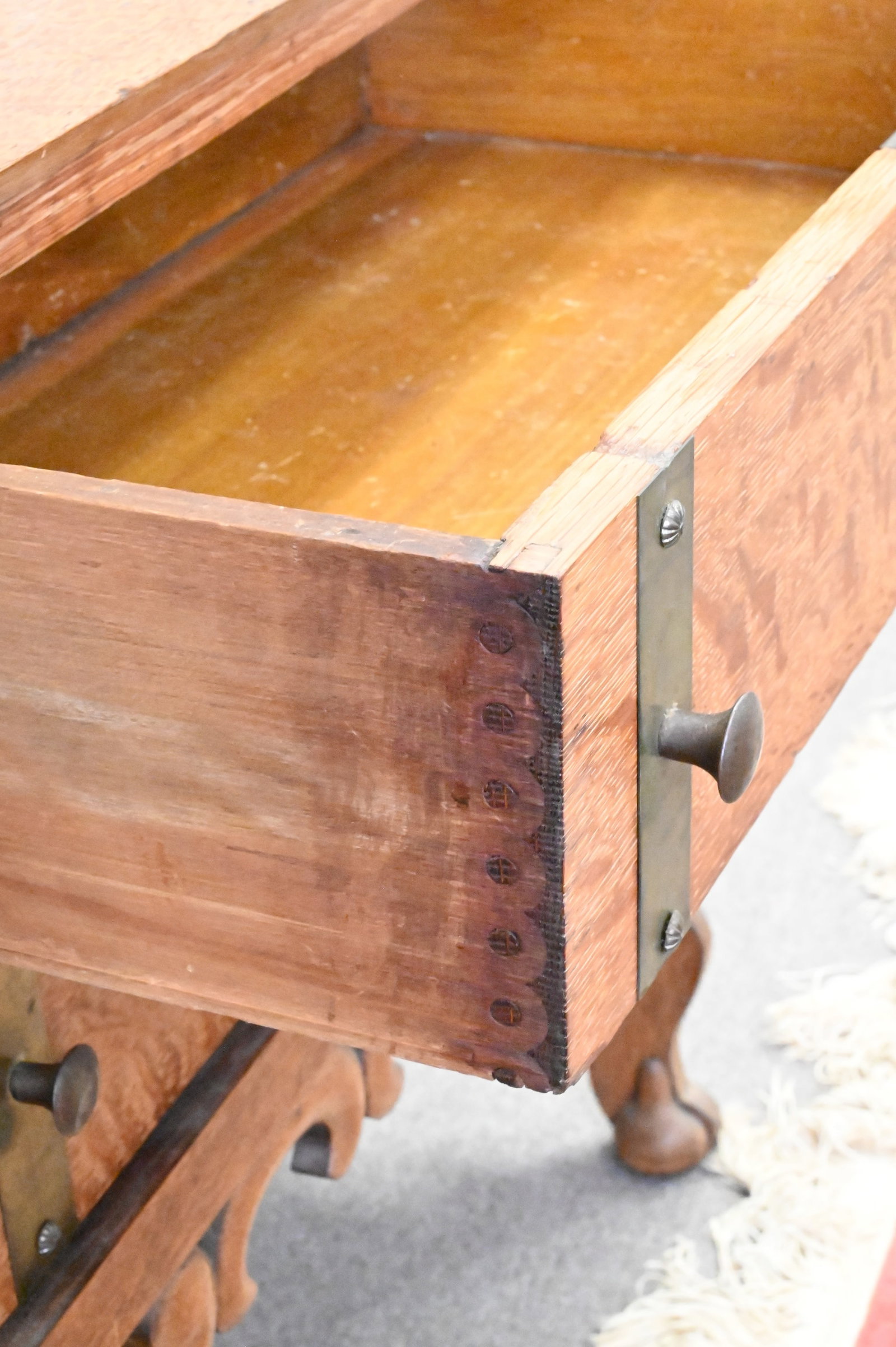 Oak Slant Front Desk - 4