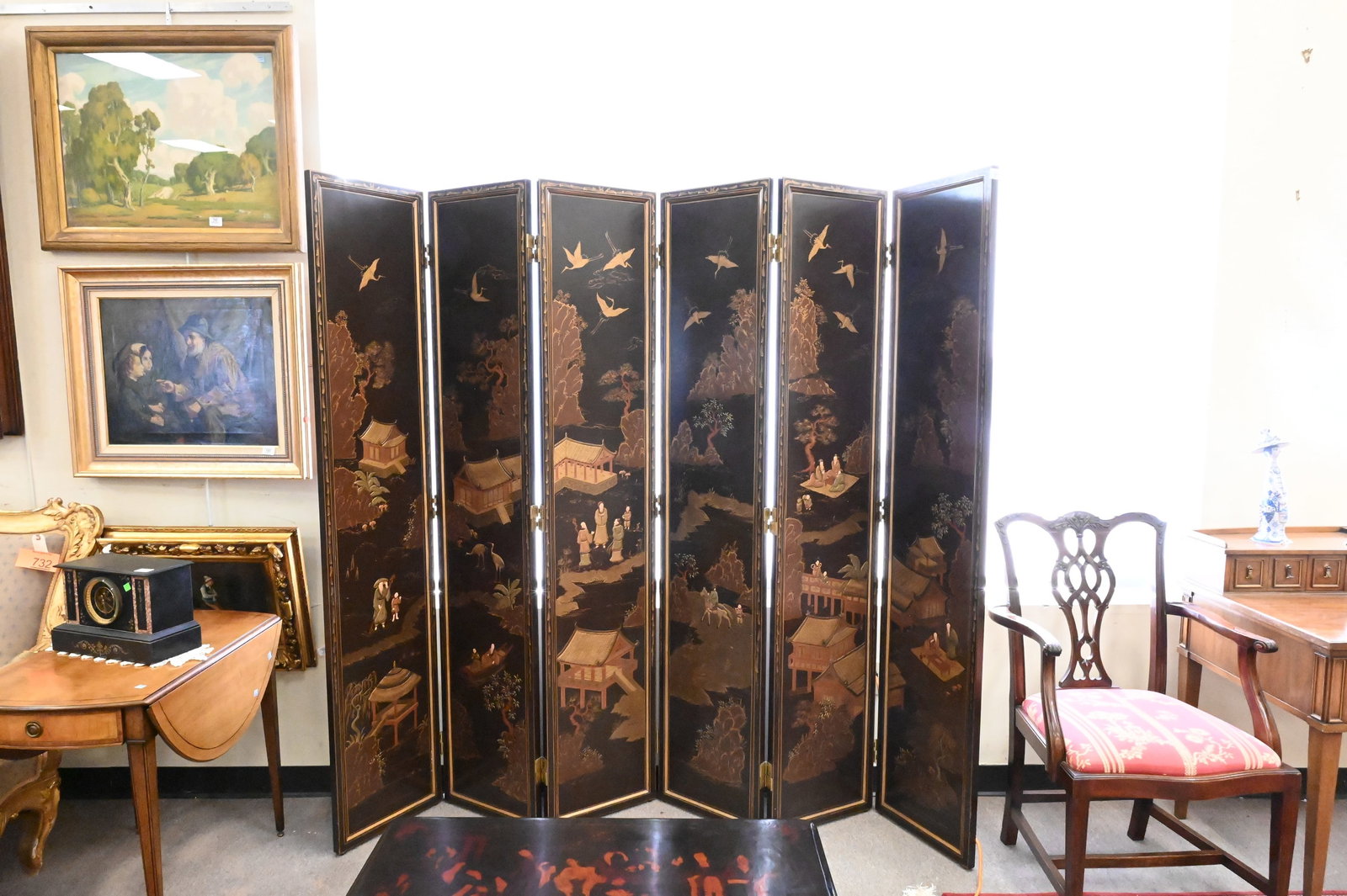 Six Part Chinese Dressing Screen - 2