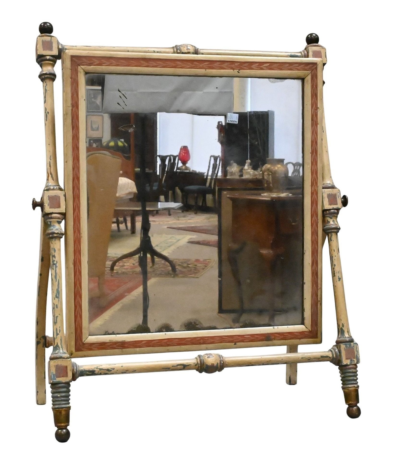 Polychrome Painted Table Mirror (1 of 4)