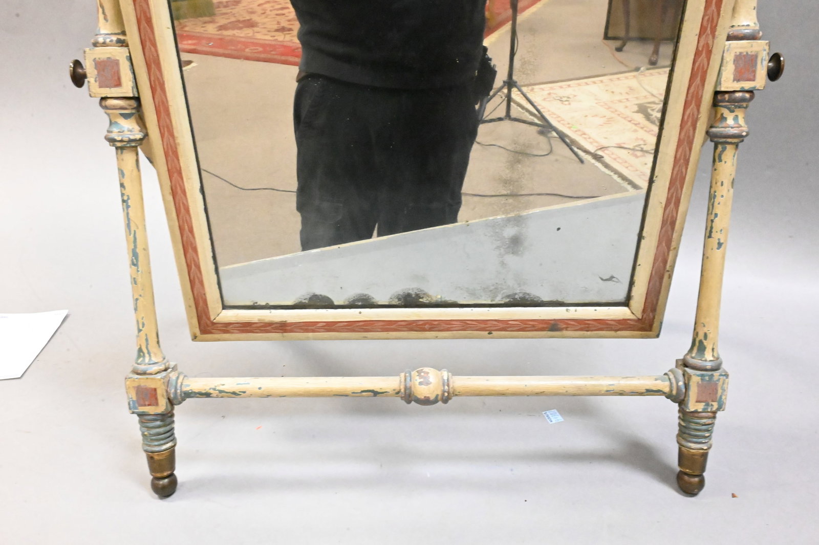Polychrome Painted Table Mirror - 3