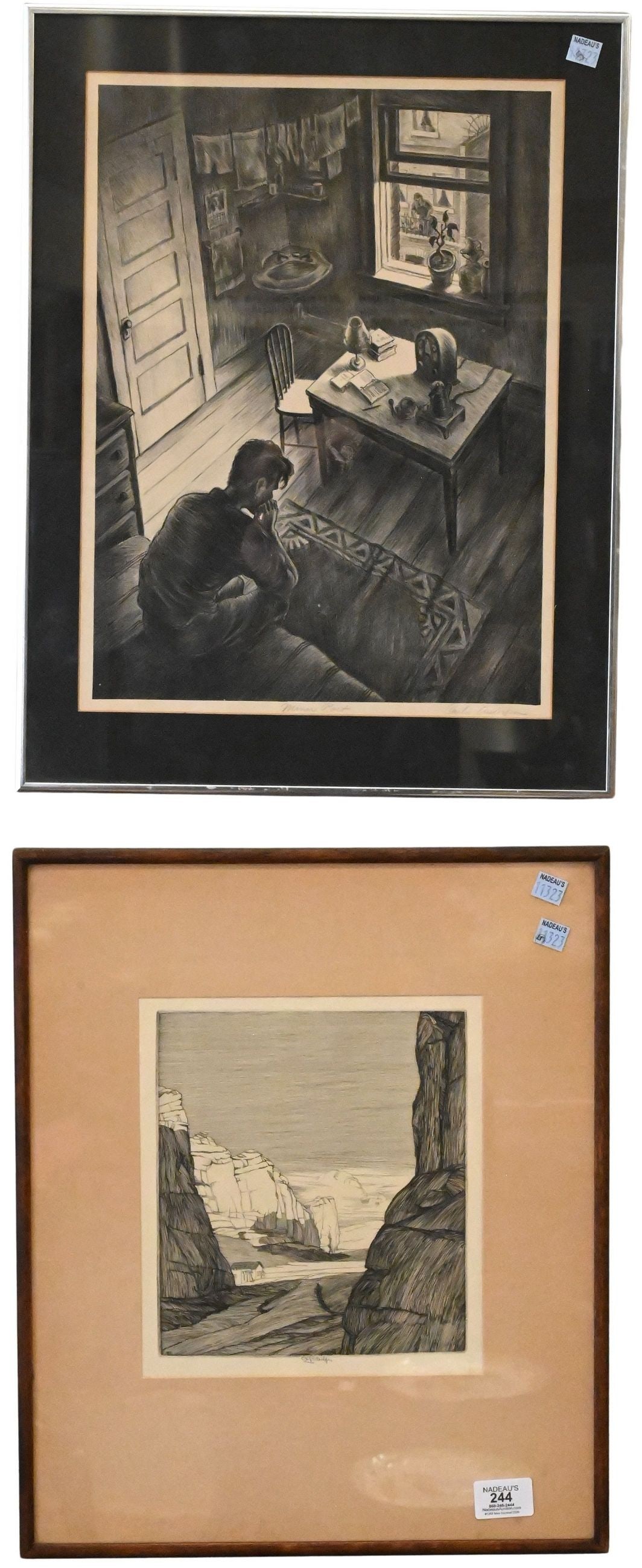 Two Framed Early 20th Century Lithographs (1 of 5)