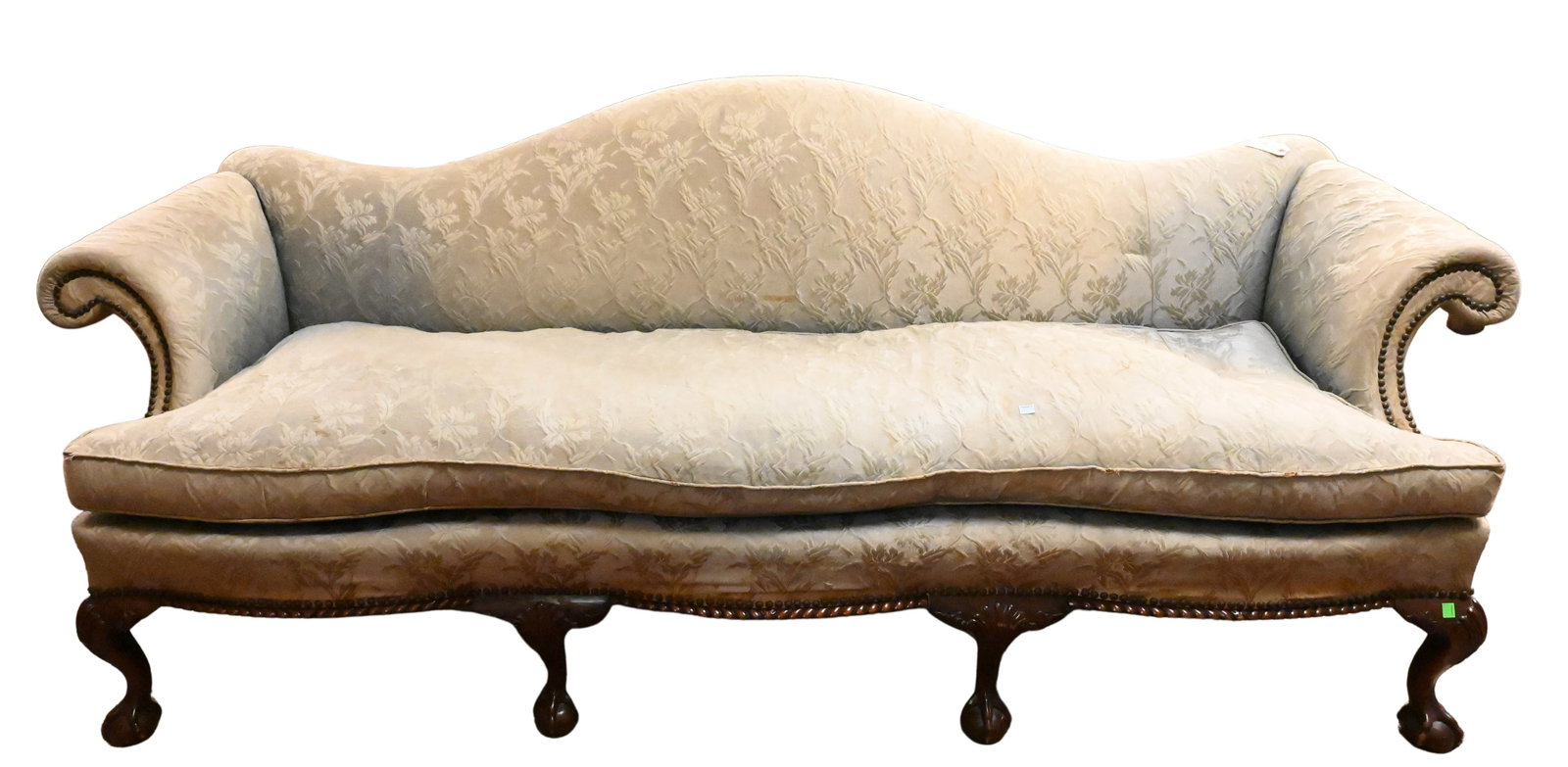Custom Mahogany Chippendale Style Sofa Attributed to Sack Furniture (1 of 6)
