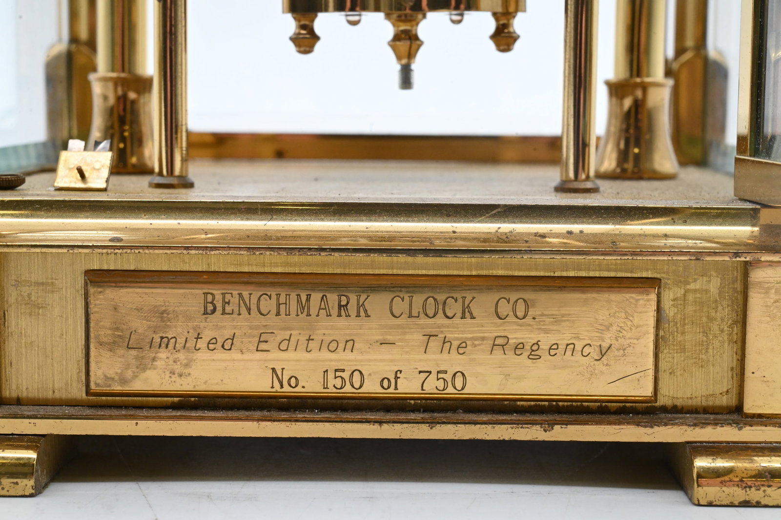 Benchmark Clock Co. "The Regency" Brass Mantel Clock - 5