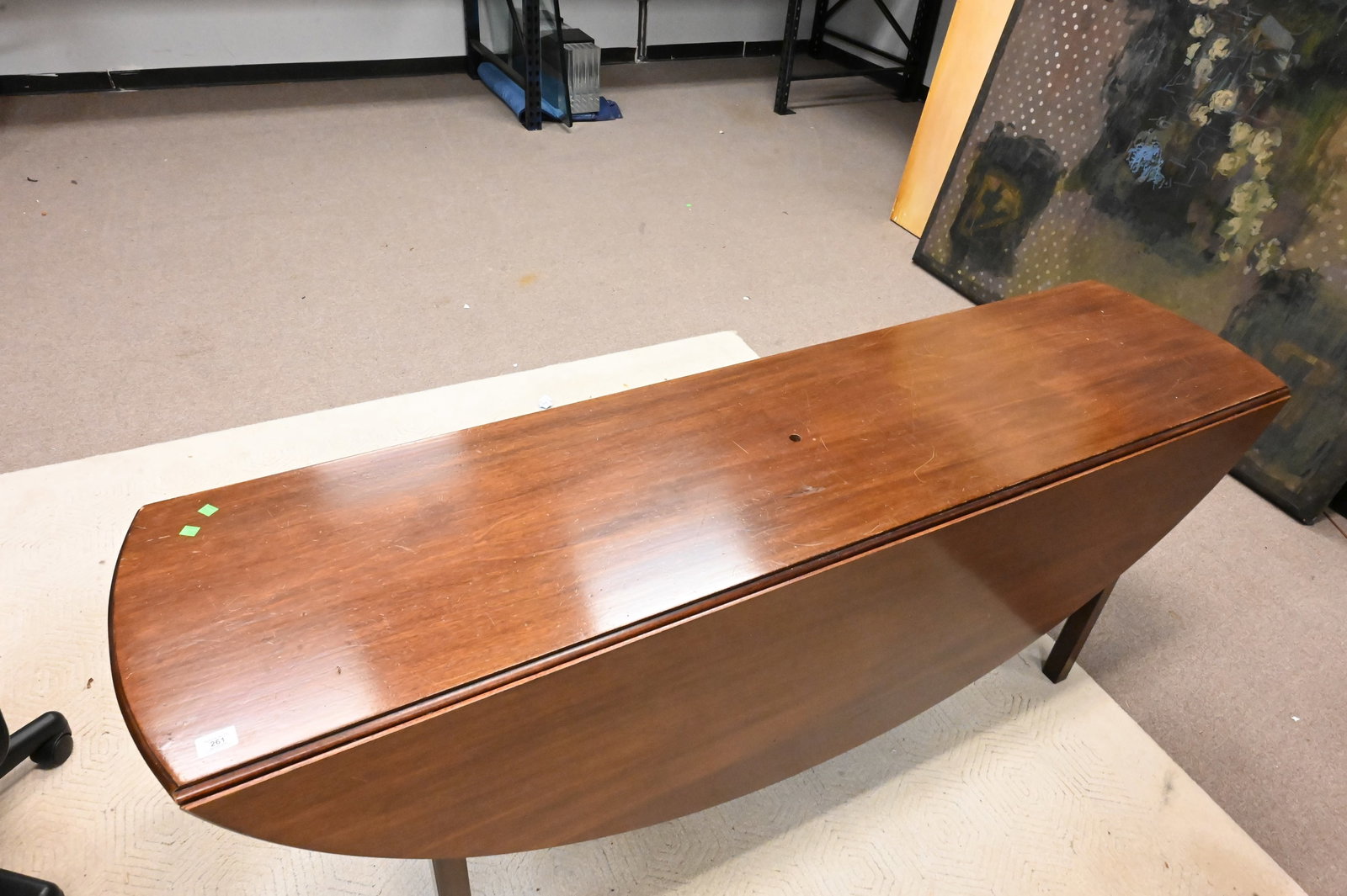 Mahogany Drop Leaf Conference Table - 2