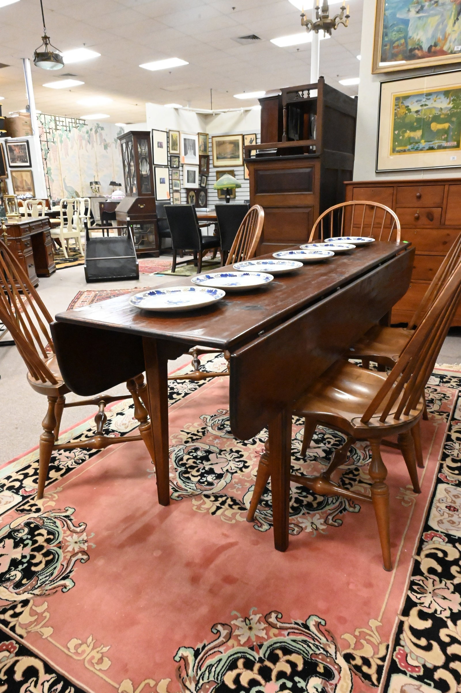 D. R. Dimes Drop Leaf Harvest Table - 2