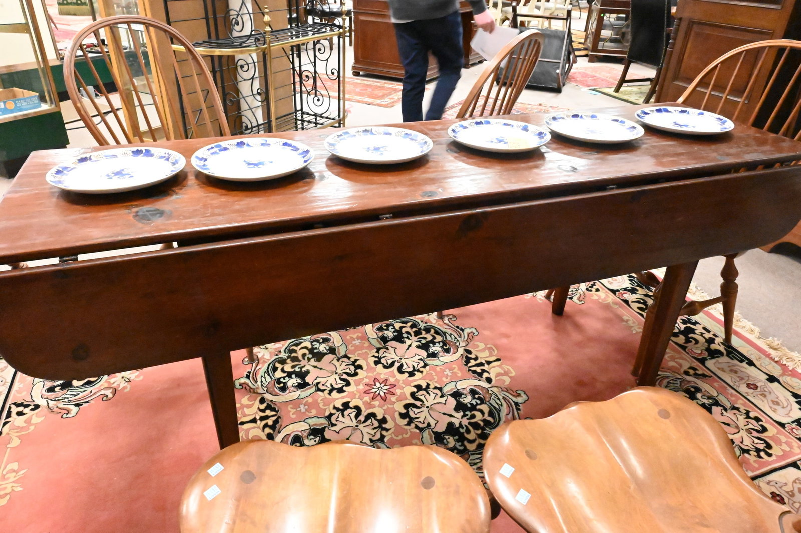 D. R. Dimes Drop Leaf Harvest Table - 4