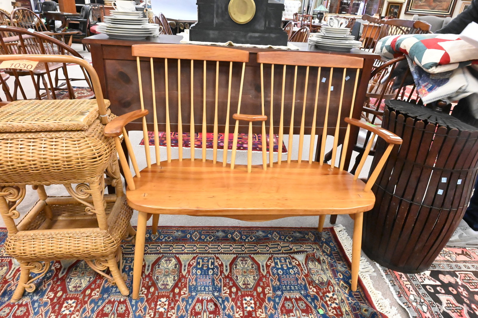 W.A. Mitchell Cherry Windsor Bench - 2