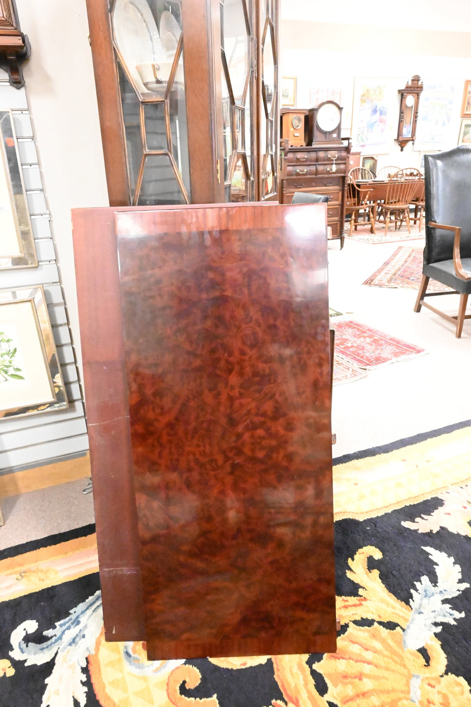 Double Pedestal Inlaid Dining Table - 7