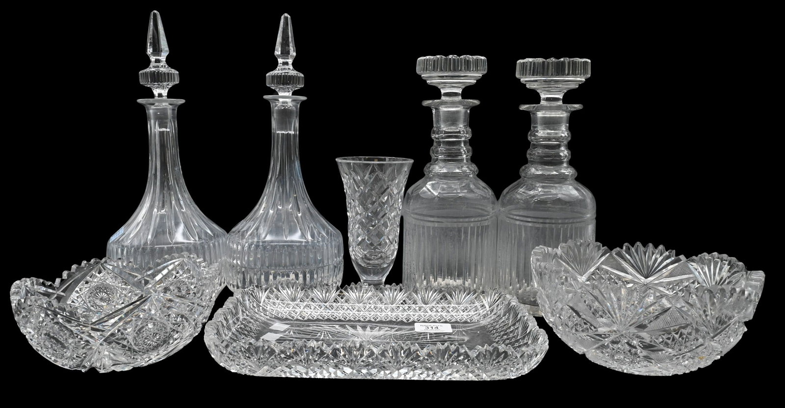 Waterford and Cut Glass Grouping (1 of 6)