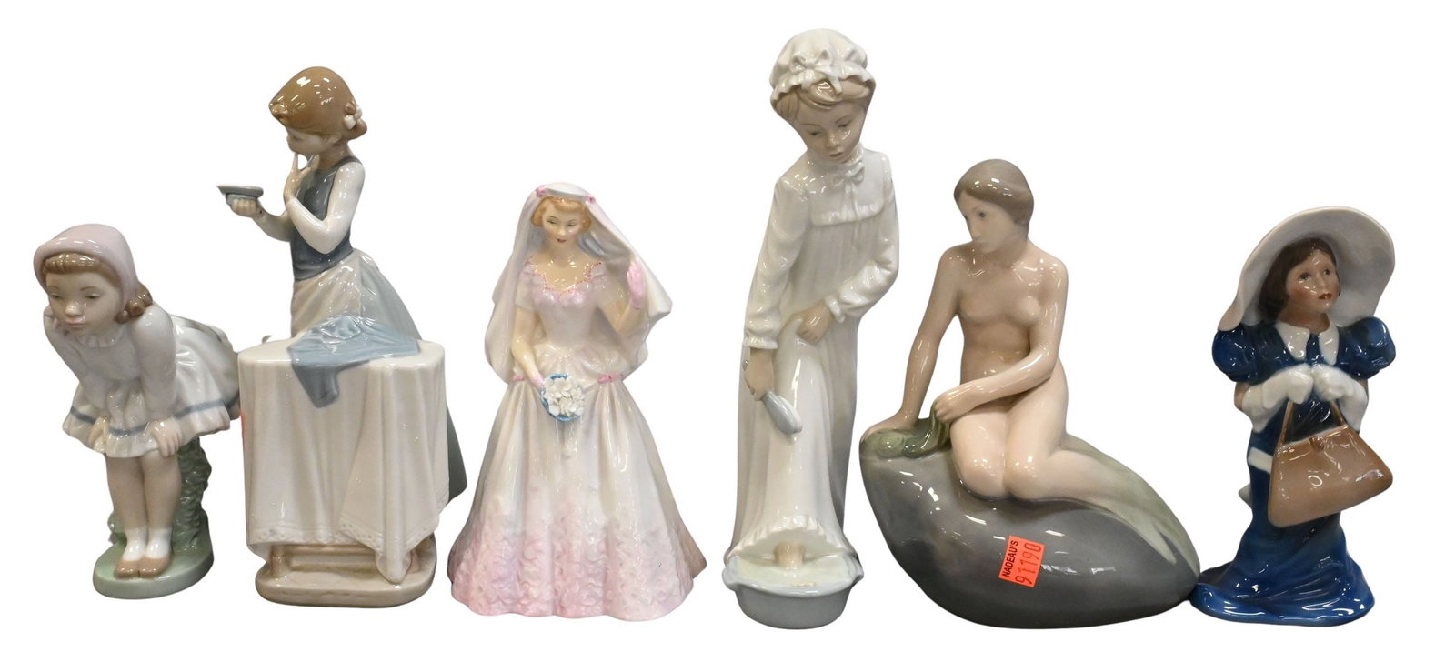 Six Royal Copenhagen and Lladro Porcelain figures (1 of 10)