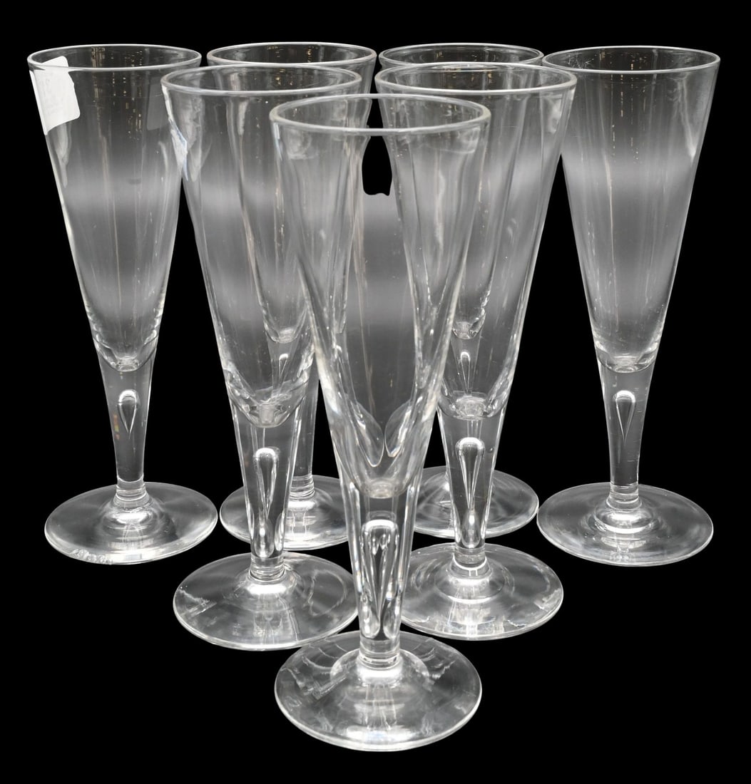 Seven Steuben Champagne Flutes (1 of 5)