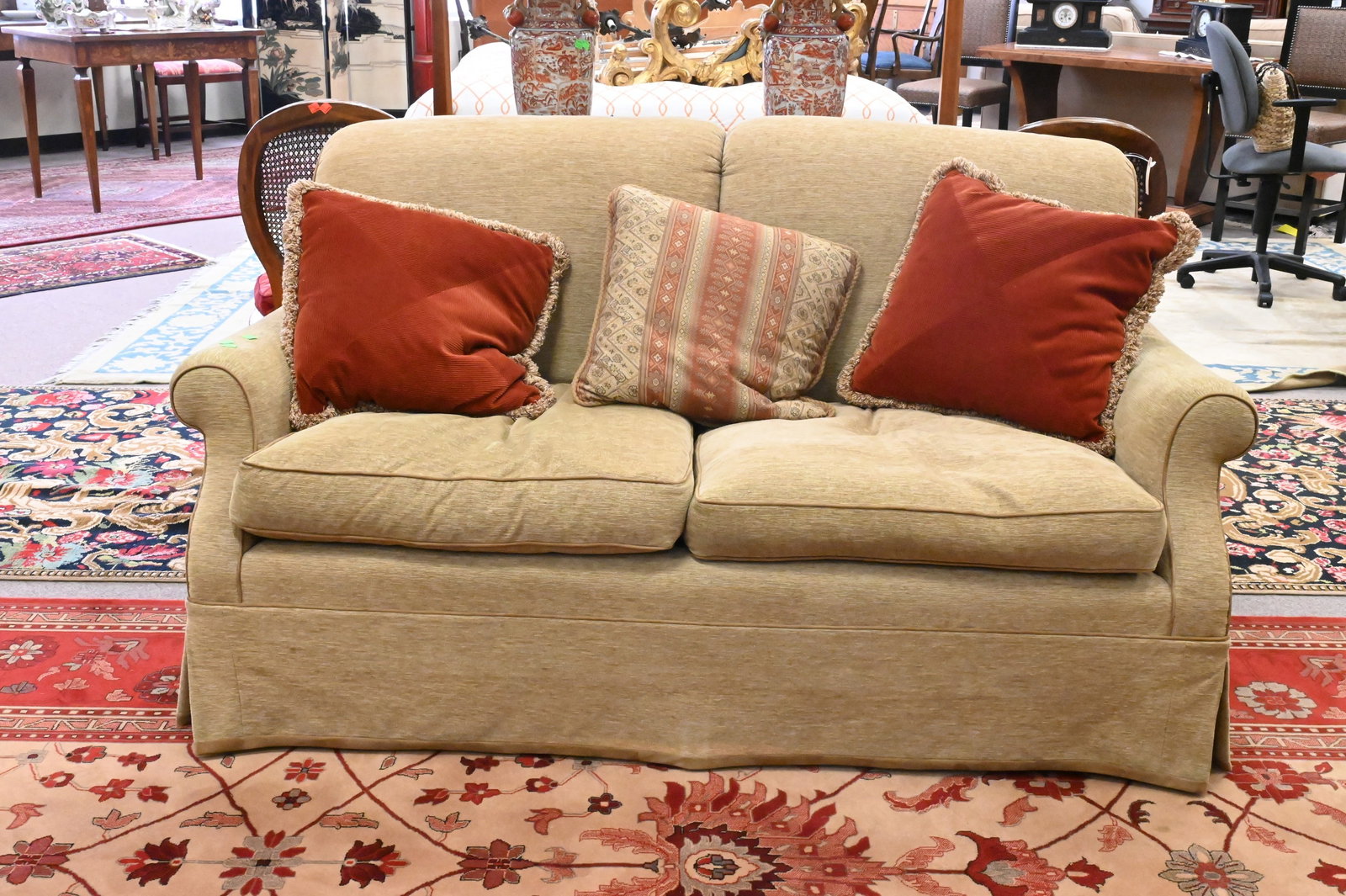 Custom Upholstered Down Filled Loveseat - 2