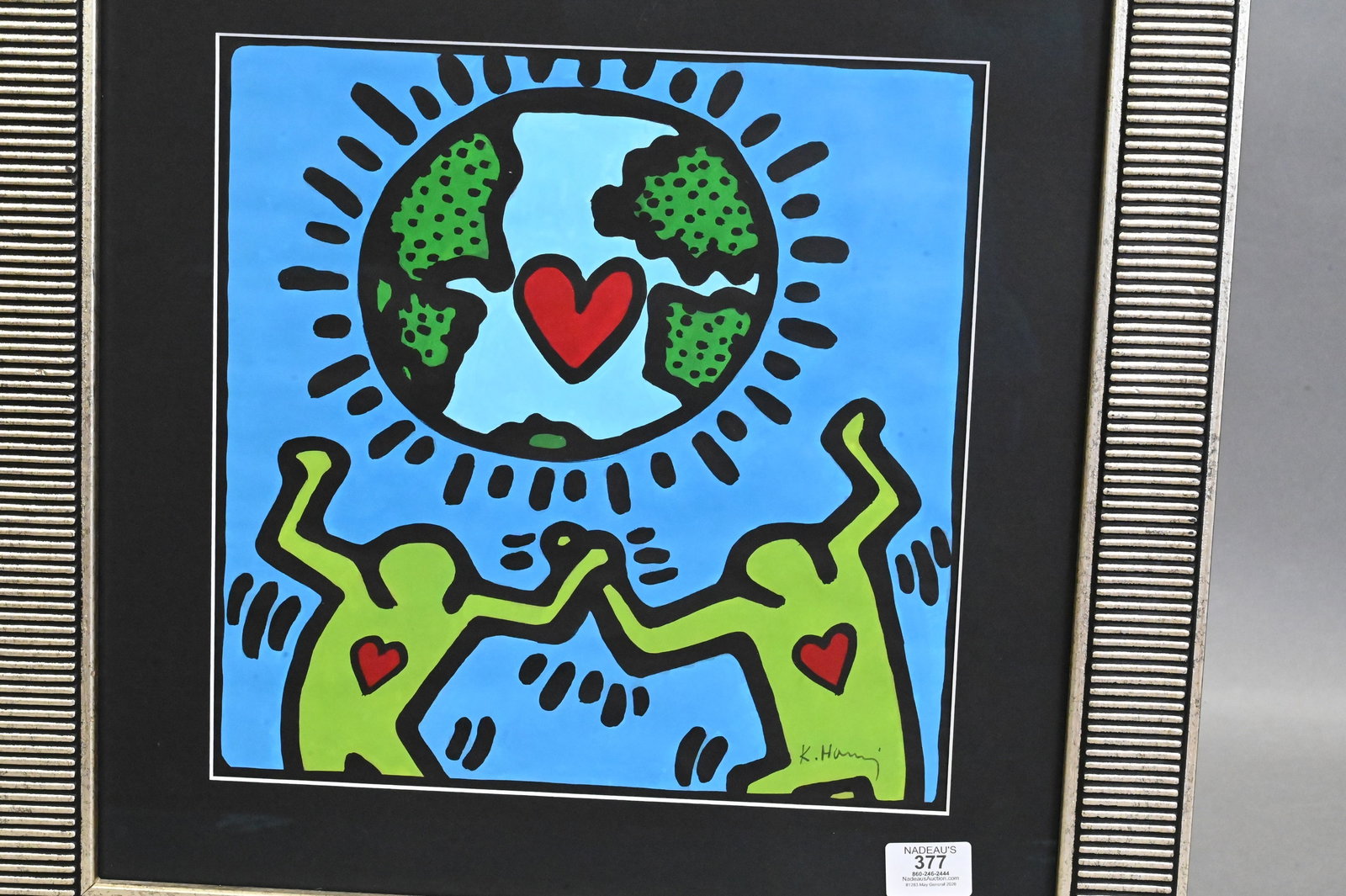 Two Framed Compositions After Haring and Kandinsky - 2