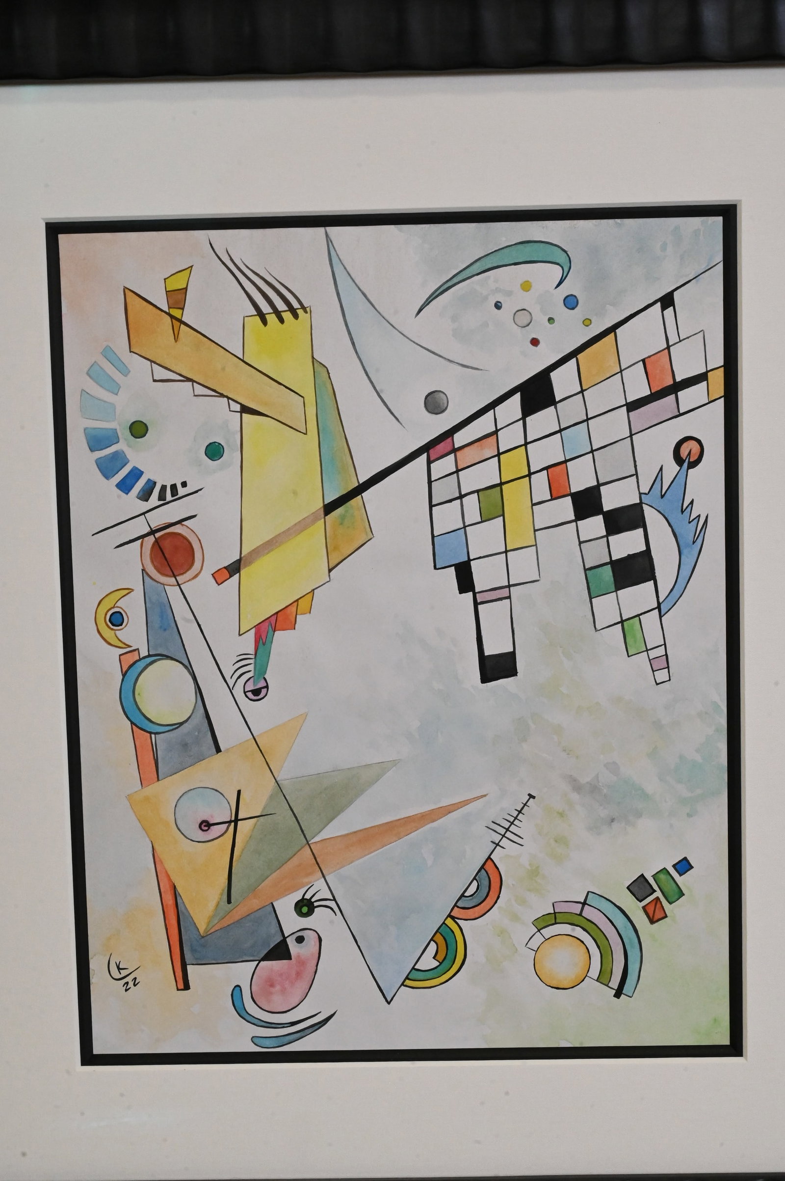 Two Framed Compositions After Haring and Kandinsky - 4