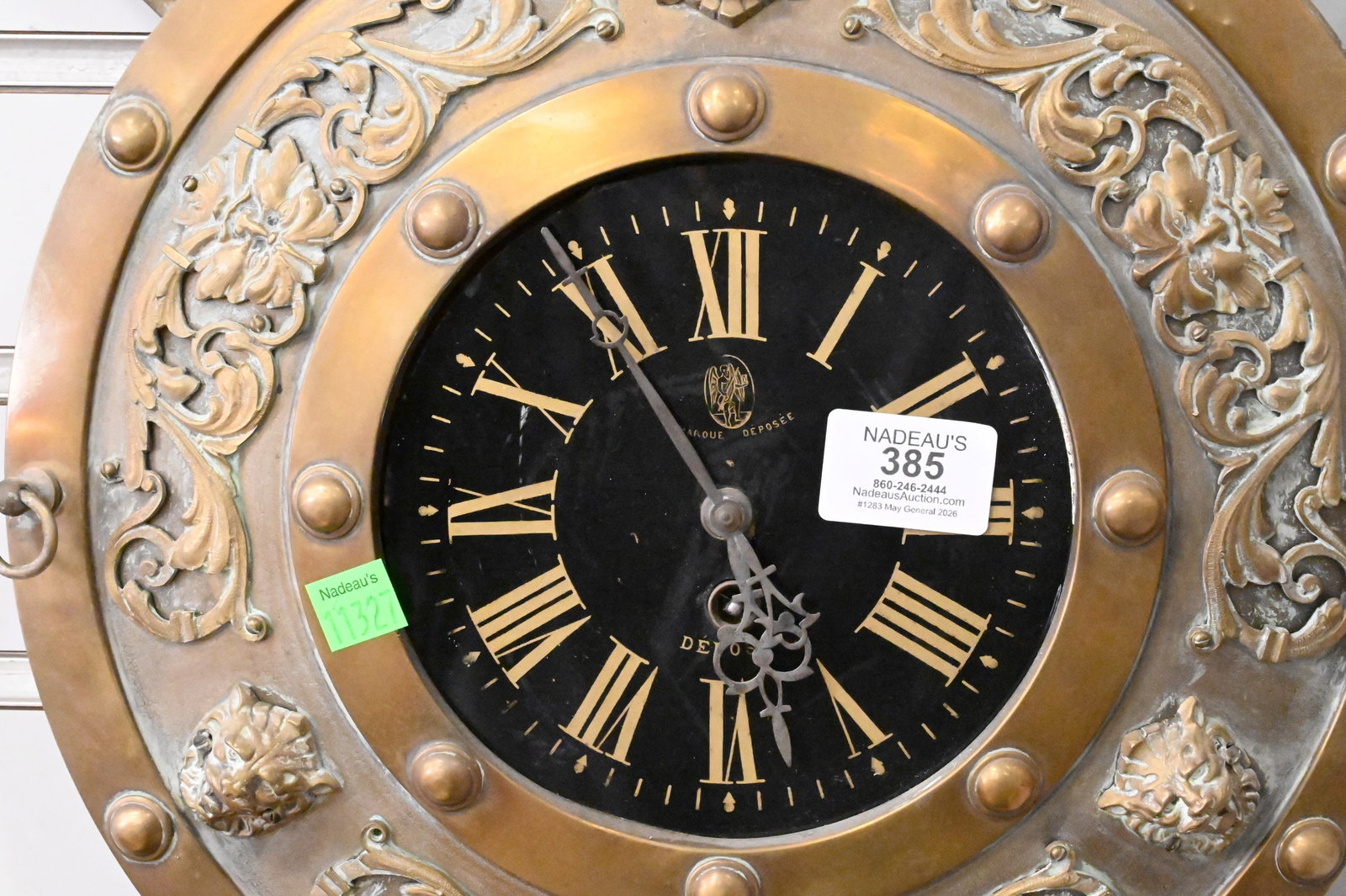 Brass Continental Wall Clock - 2