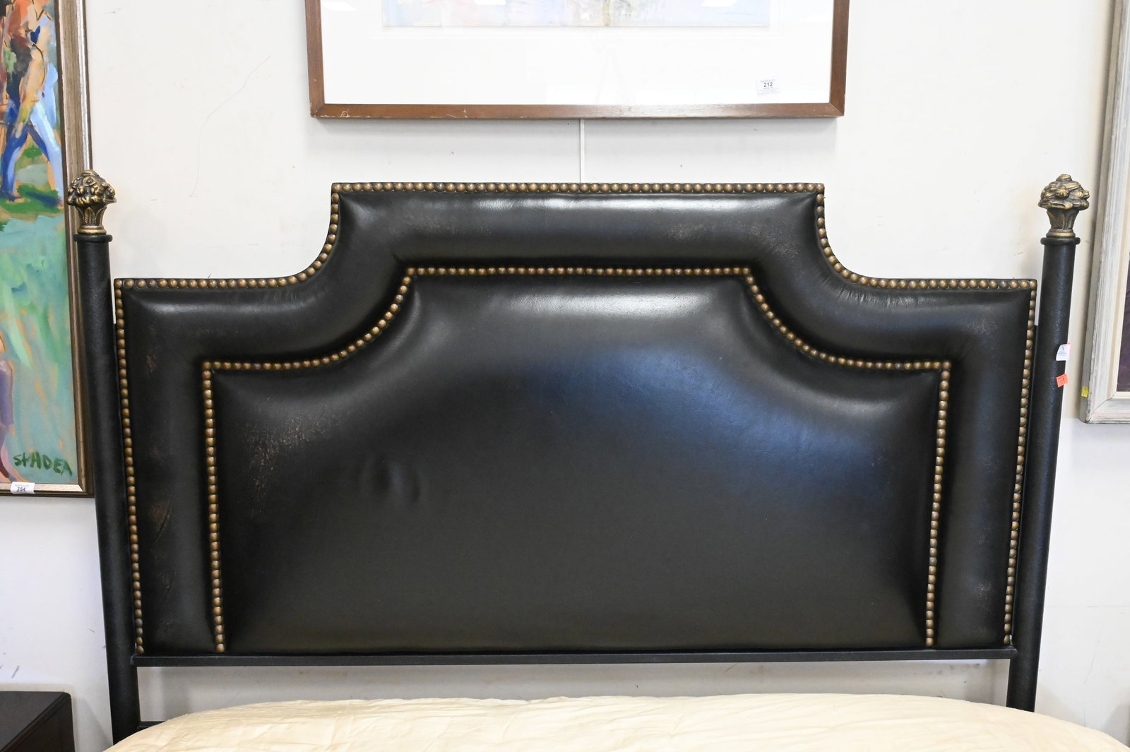 Leather Upholstered Queen Sized Bed - 2