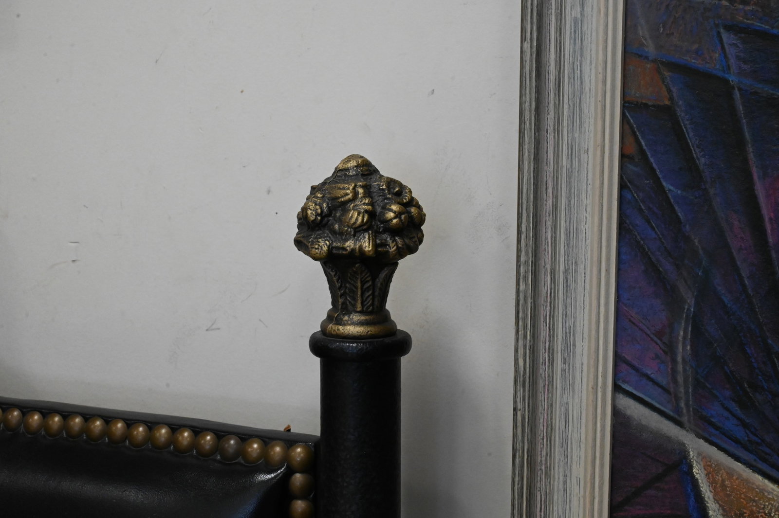 Leather Upholstered Queen Sized Bed - 3