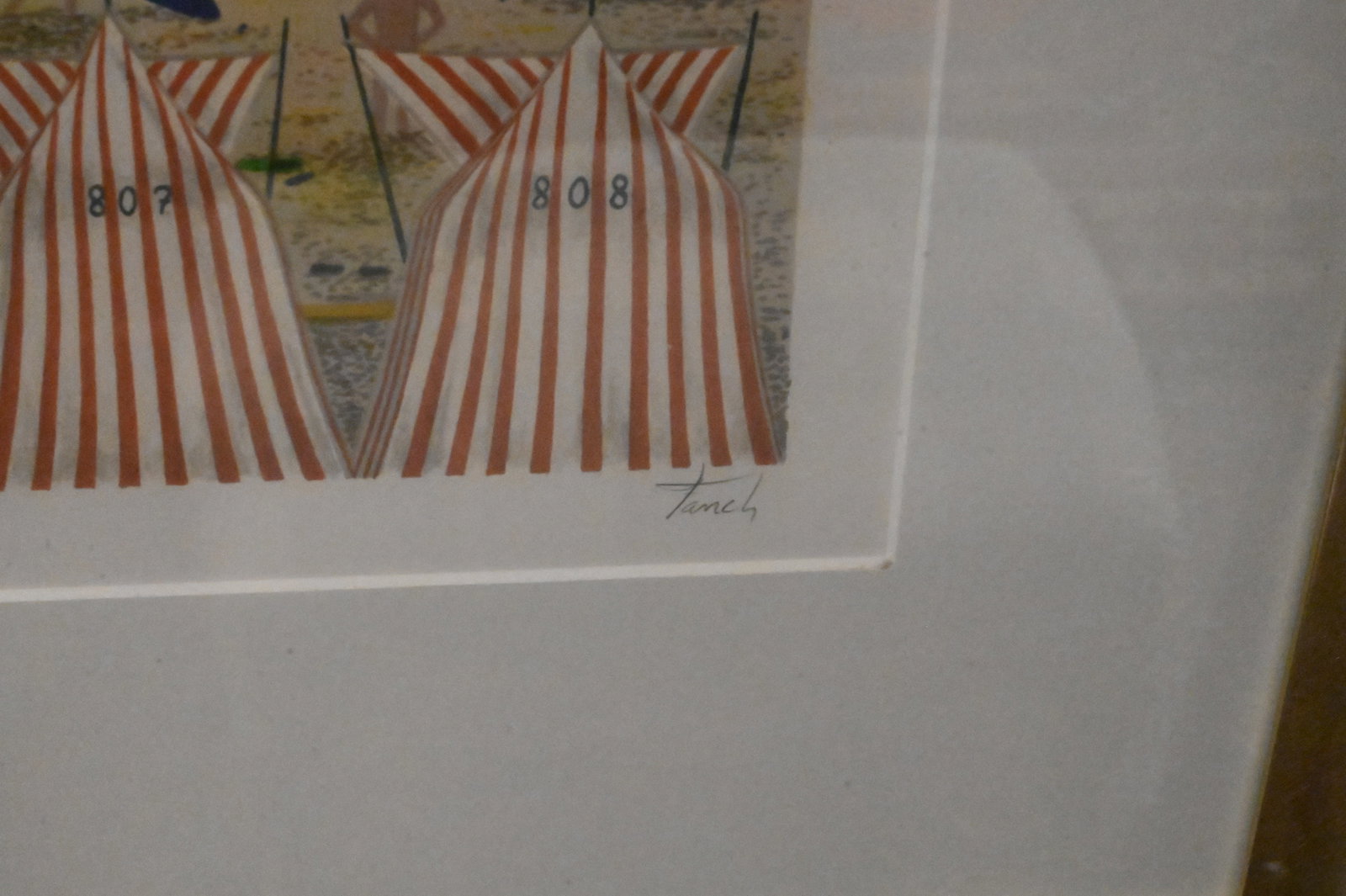 Four Framed Harbor Scene Lithographs - 9