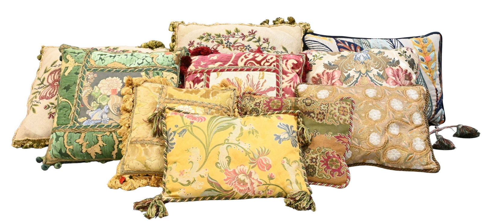 10 Decorative Needle Work Throw Pillows (1 of 5)