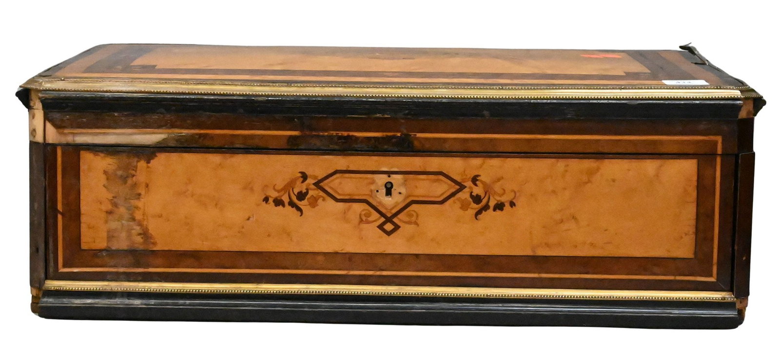 Continental Satinwood and Birch Inlaid Ormolu Mounted Box (1 of 5)